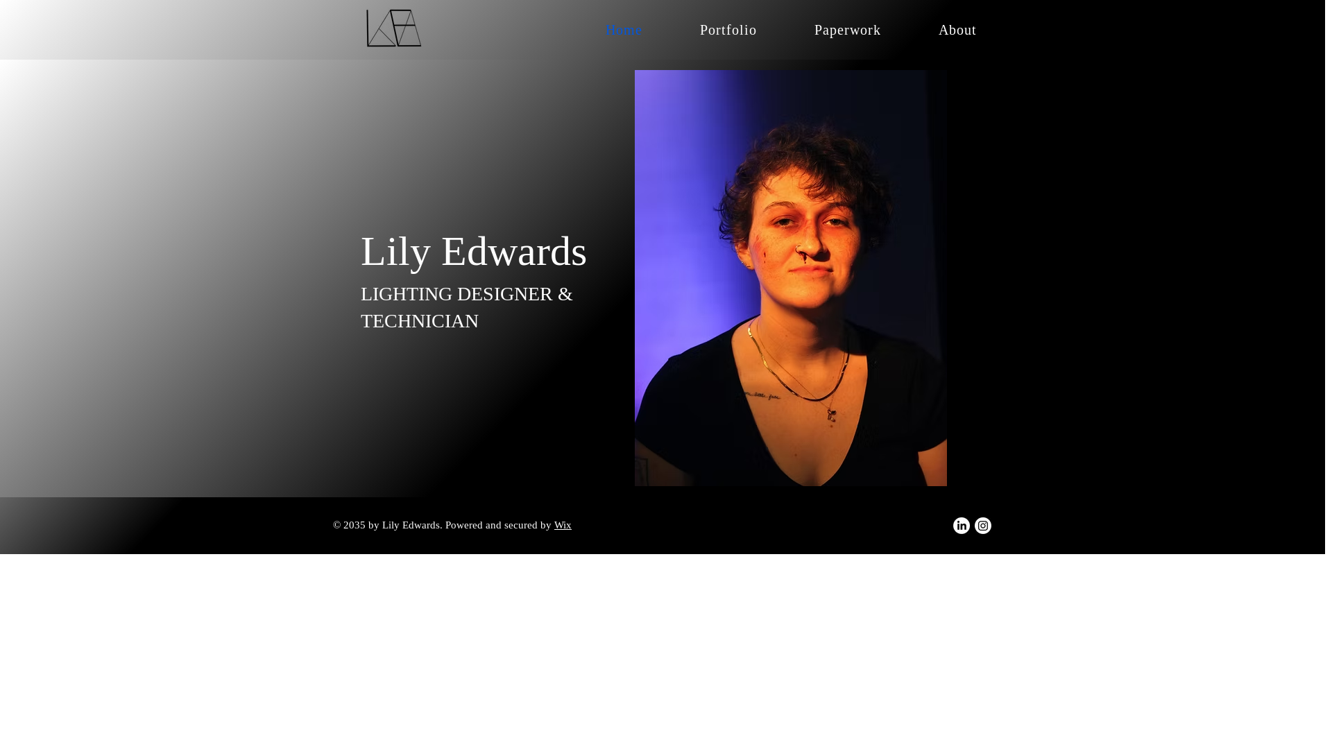 website screenshot of https://lilyedwardslighting.com/