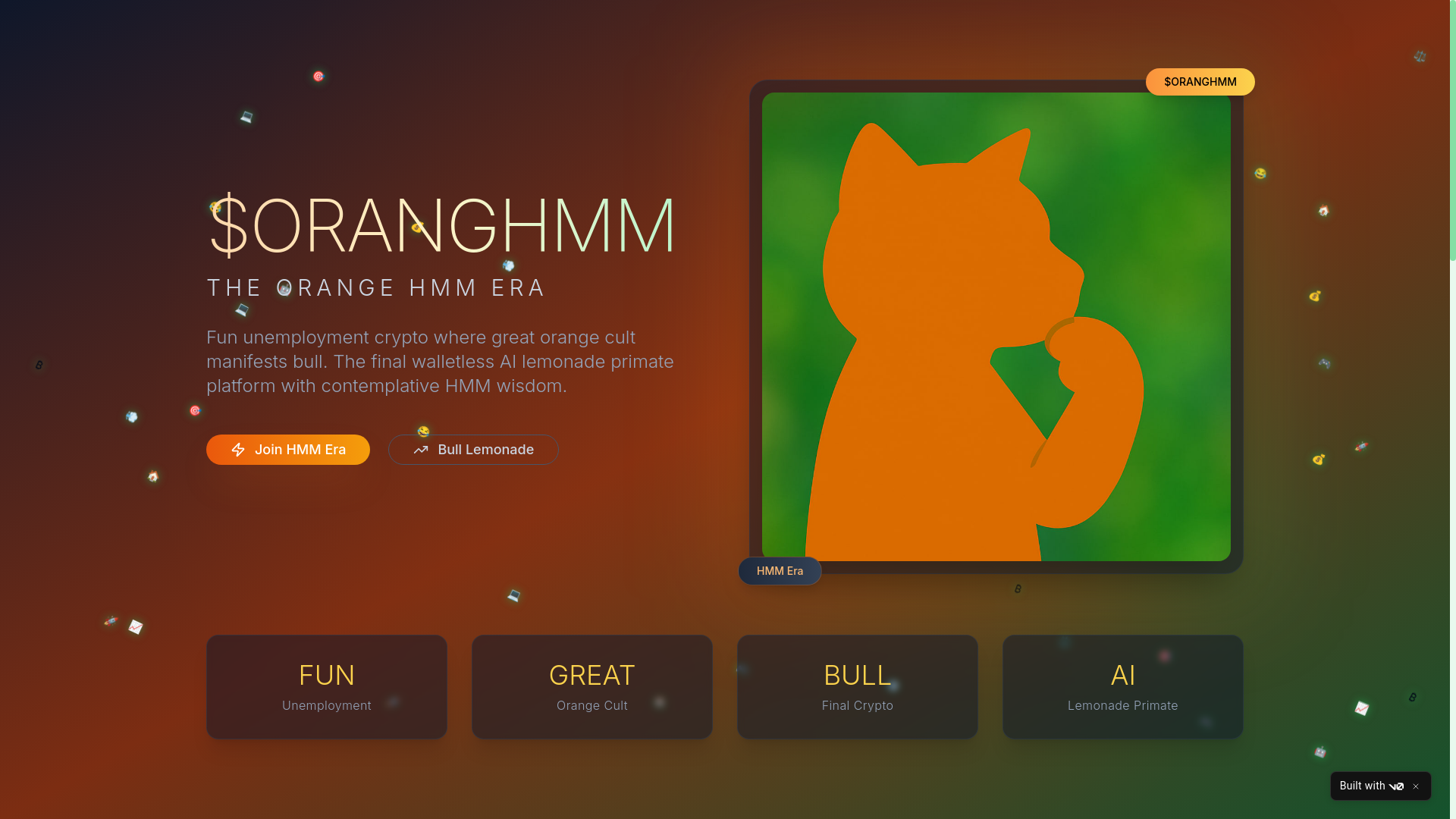 website screenshot of https://oranghmm.art/