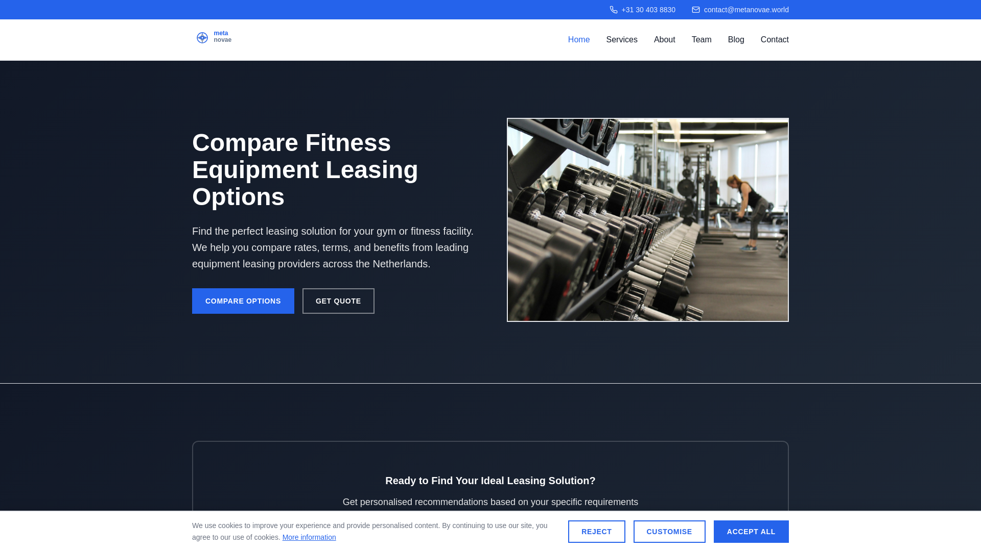 website screenshot of https://metanovae.world/