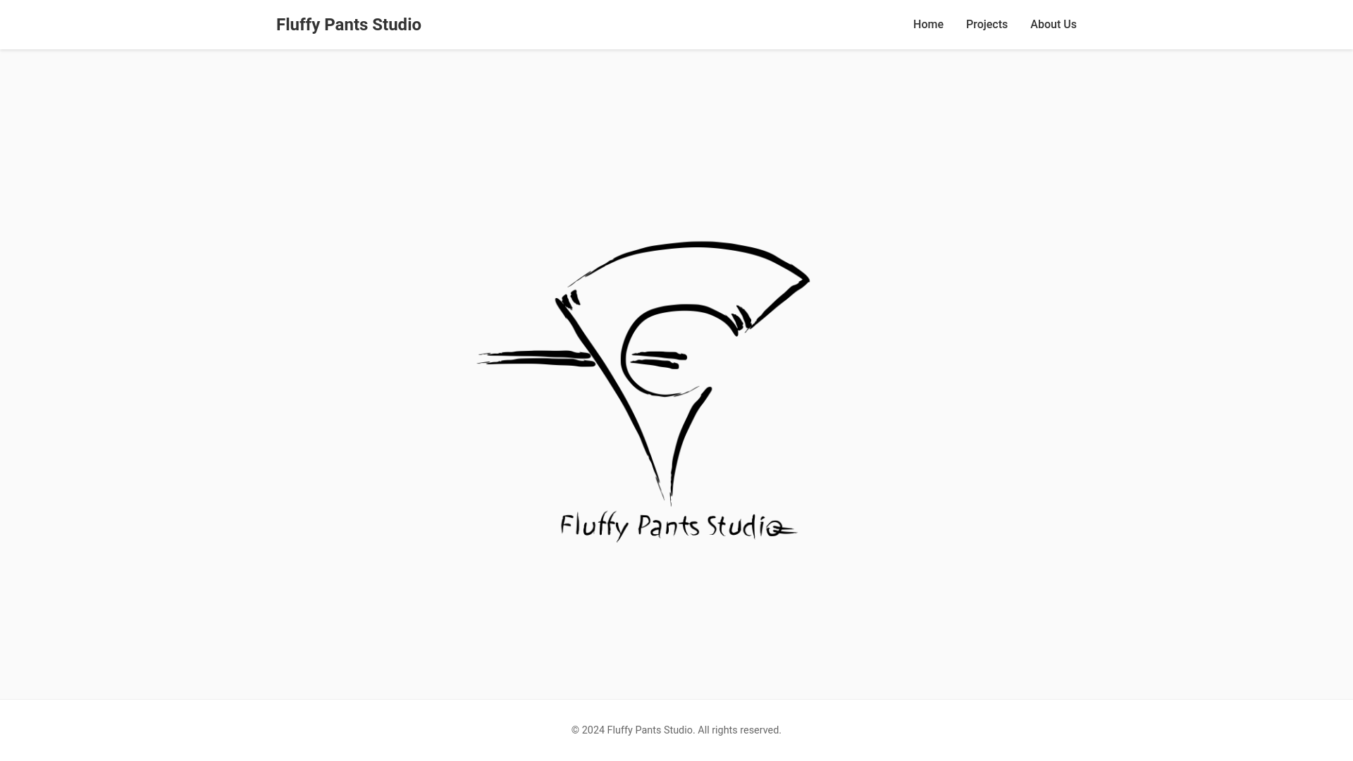 website screenshot of https://fluffypantsstudio.pages.dev/