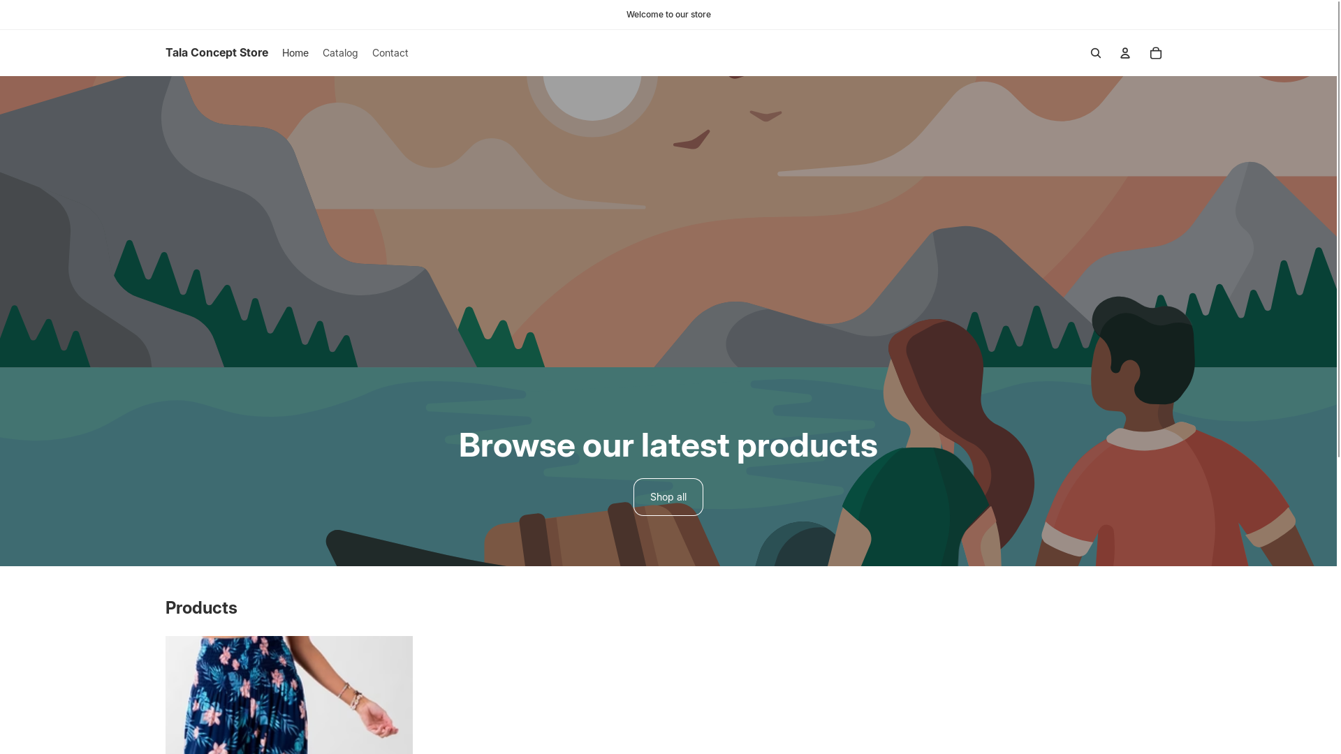 website screenshot of https://talaconceptstore.com/