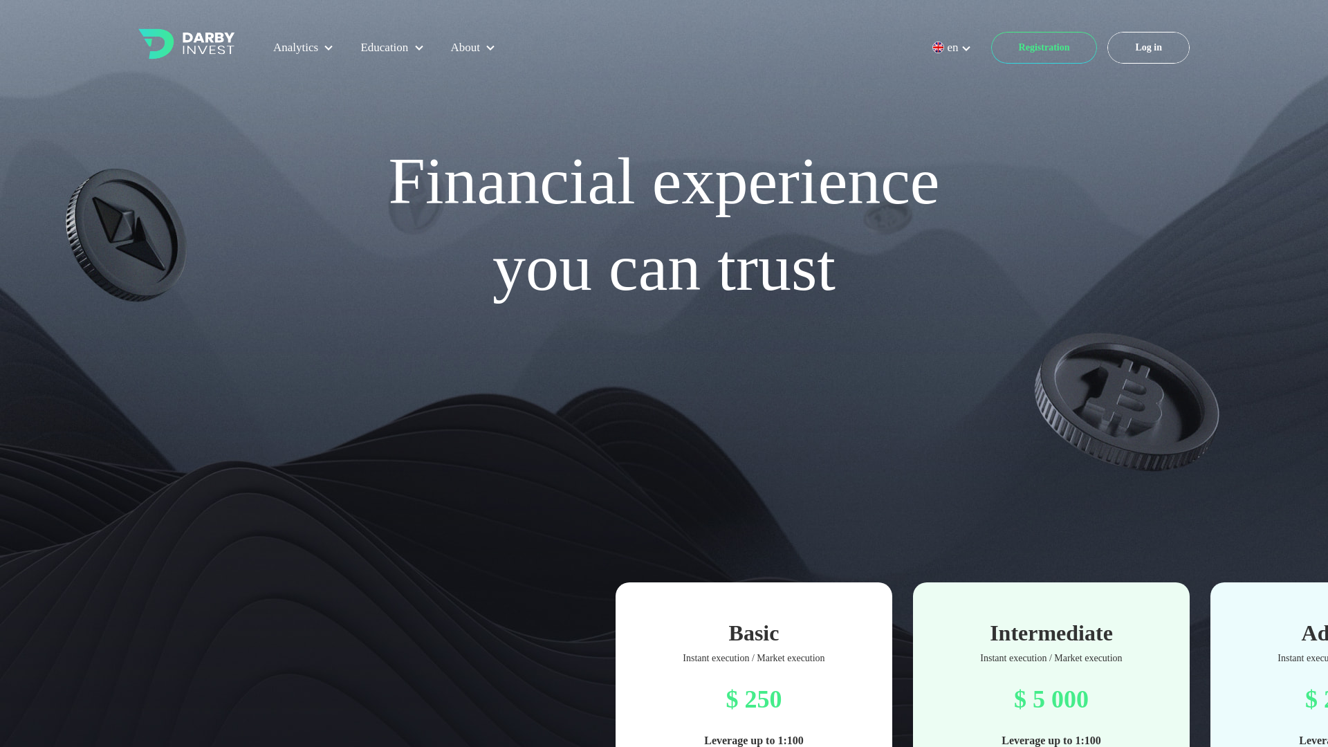 website screenshot of https://darbyinvest.com/