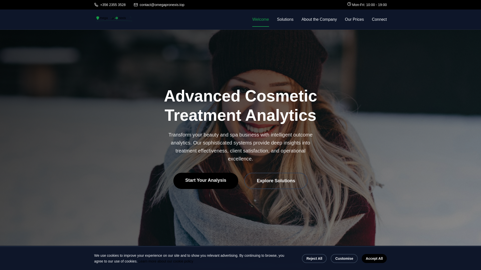 website screenshot of https://omegapronexis.top/