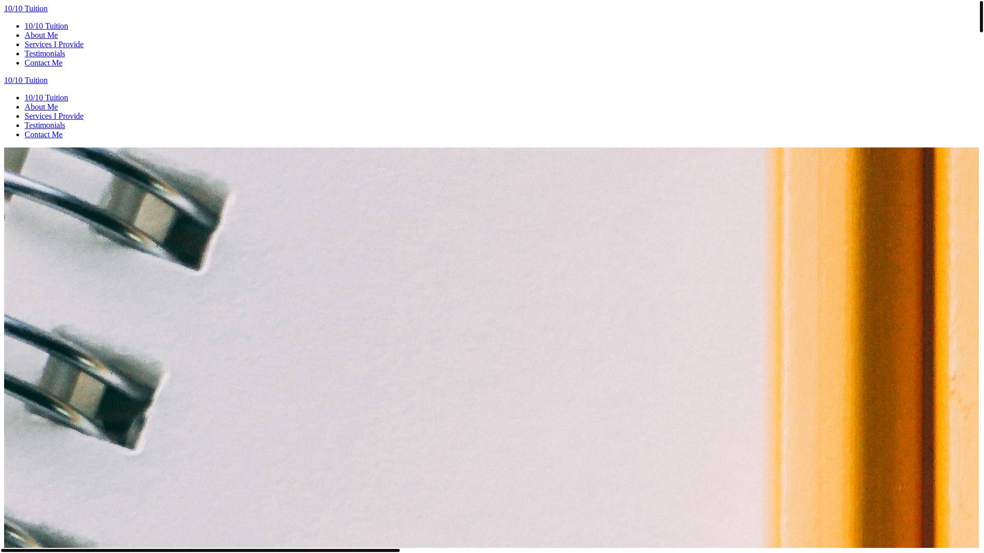 website screenshot of https://10outof10tuition.online/