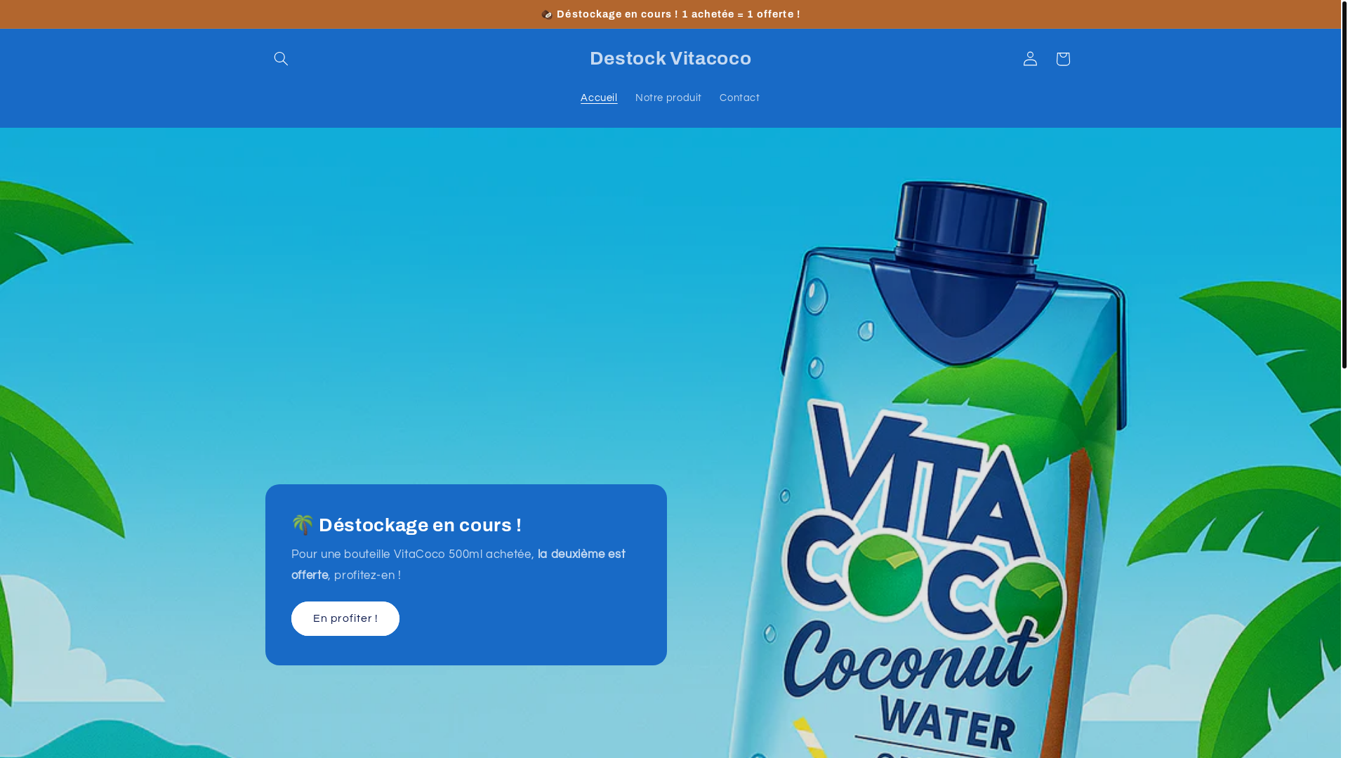 website screenshot of https://destockvitacoco.com/
