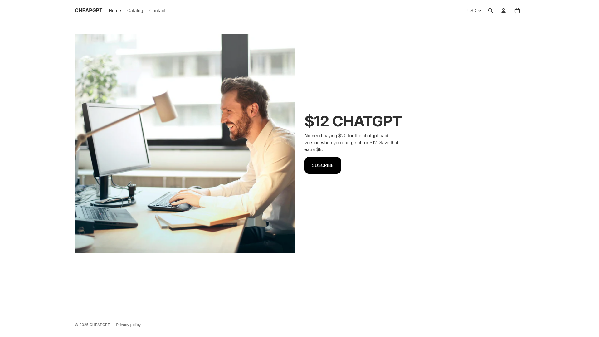 website screenshot of https://cheapgptonline.com/