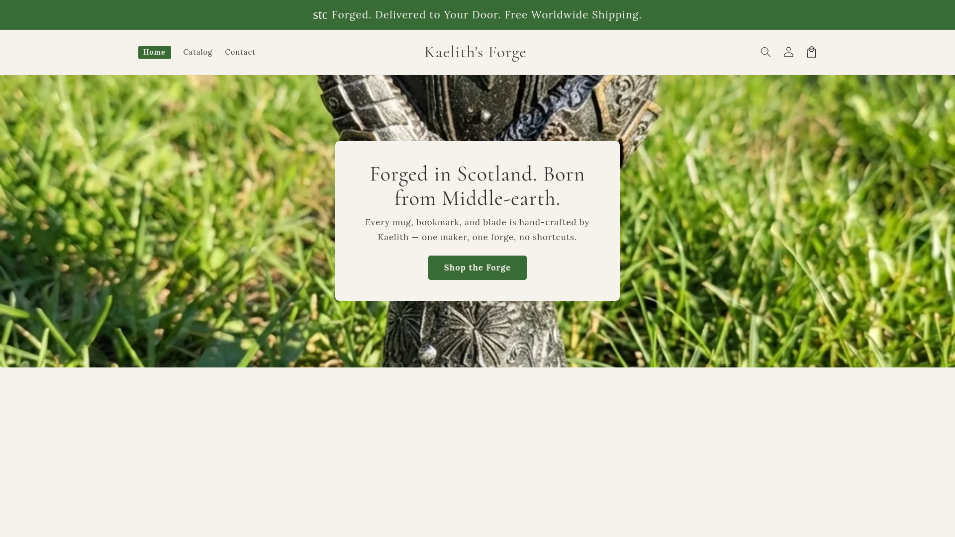 website screenshot of https://kaecrafts.com/