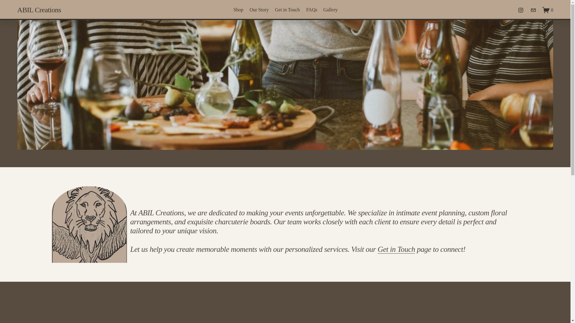 website screenshot of https://abilcreations.com/