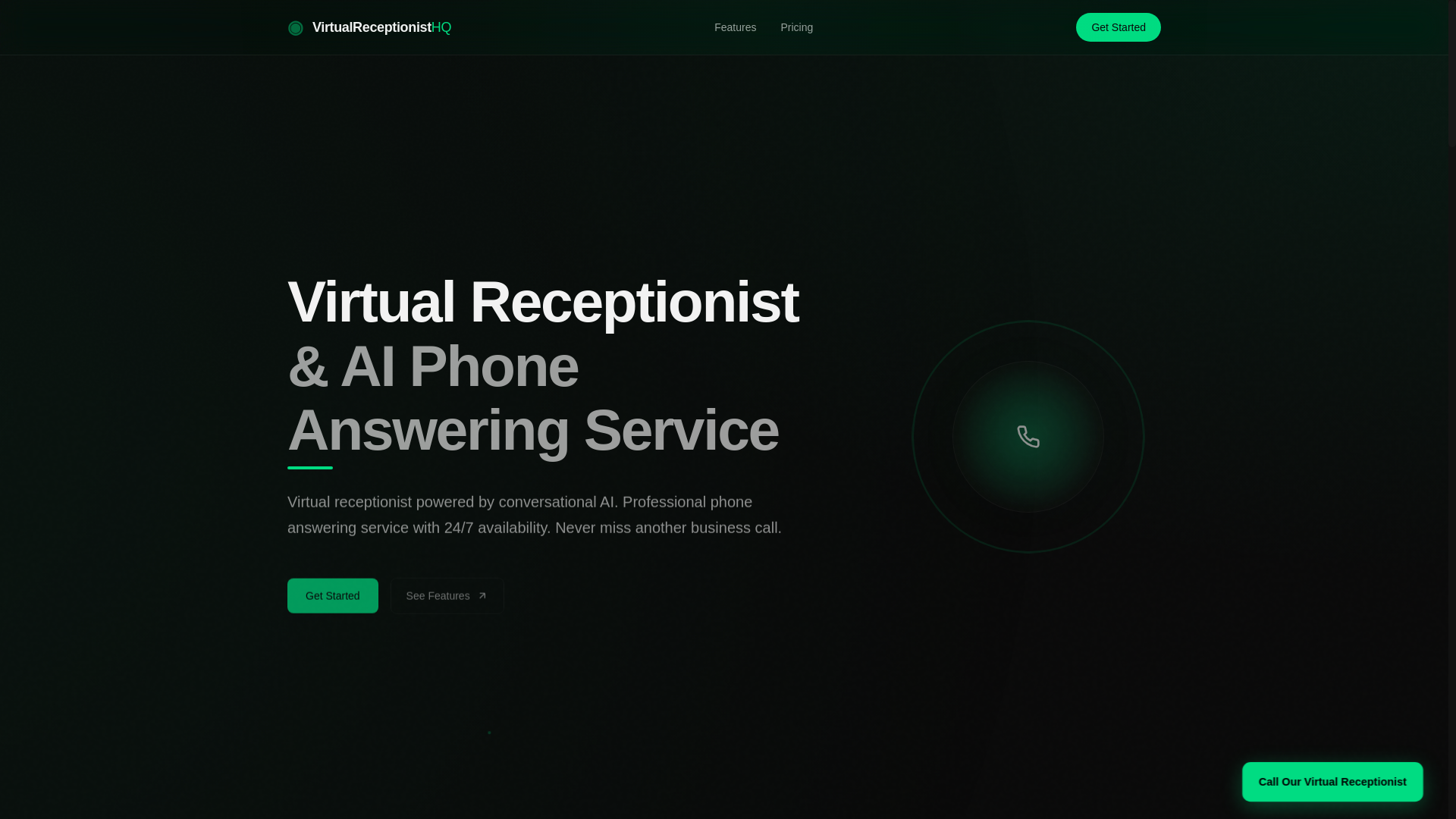 website screenshot of https://virtualreceptionisthq.pages.dev/