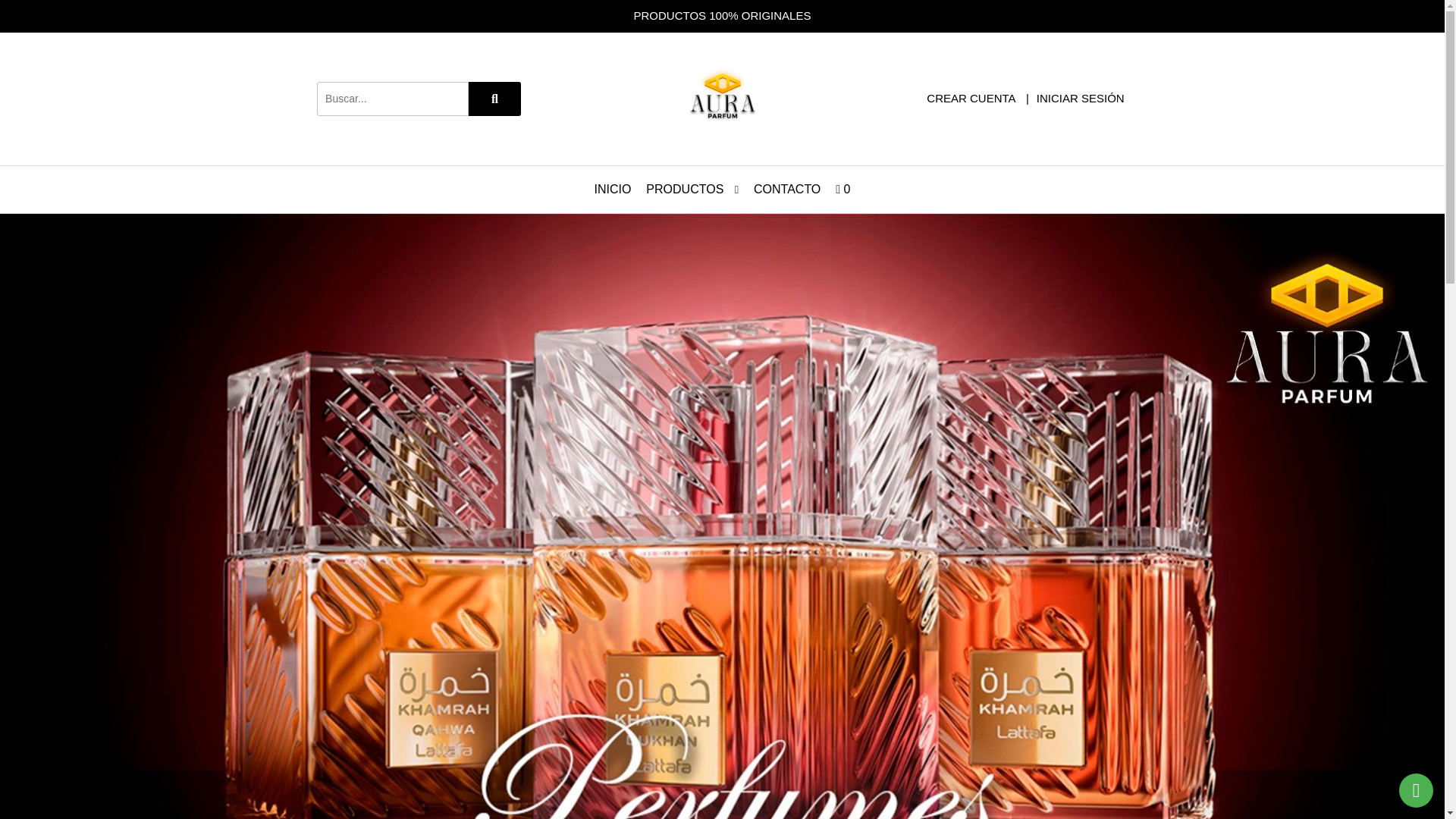 website screenshot of https://auraparfum.com.ar/