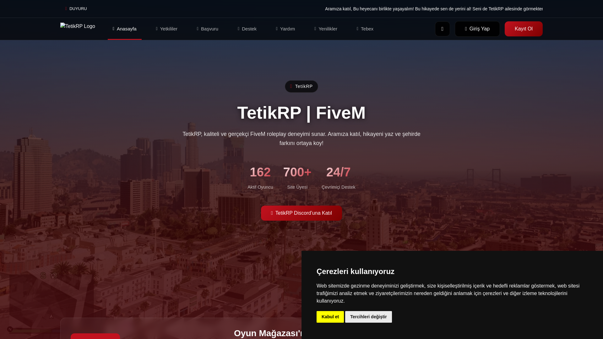 website screenshot of https://tetikroleplay.com/
