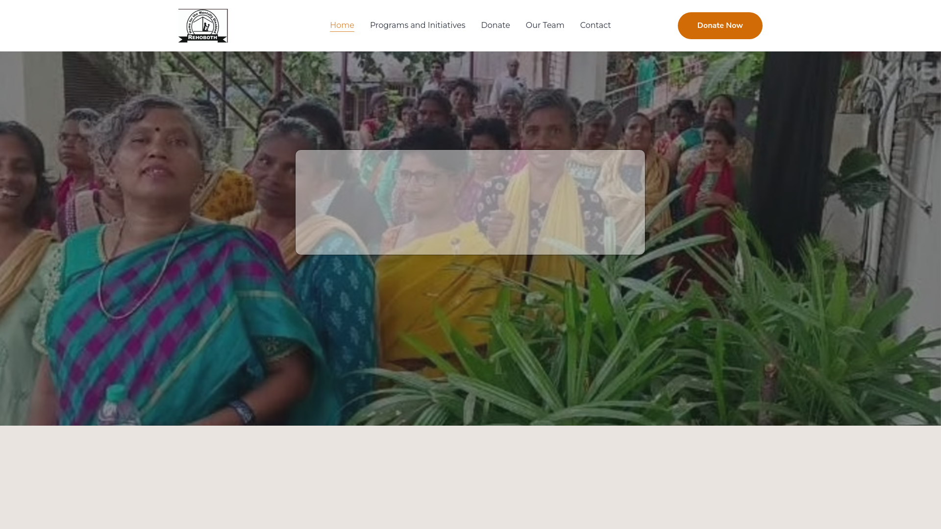website screenshot of https://rehobothshelter.in/