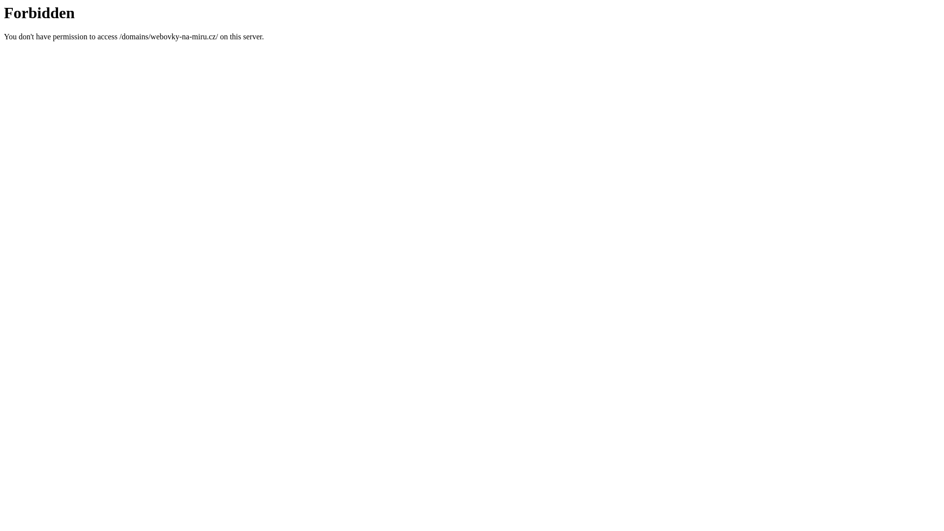website screenshot of https://webovky-na-miru.cz/