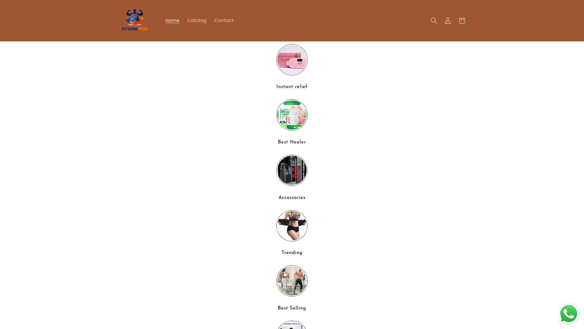 website screenshot of https://fitzoneindia.shop/