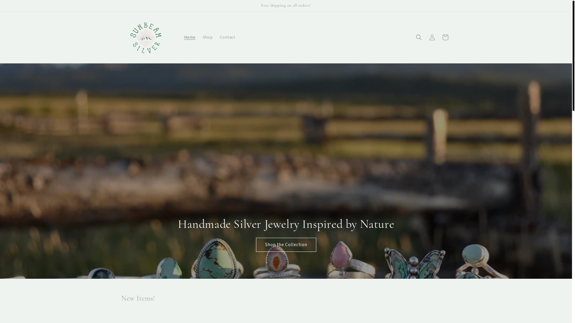 website screenshot of https://sunbeamsilver.com/