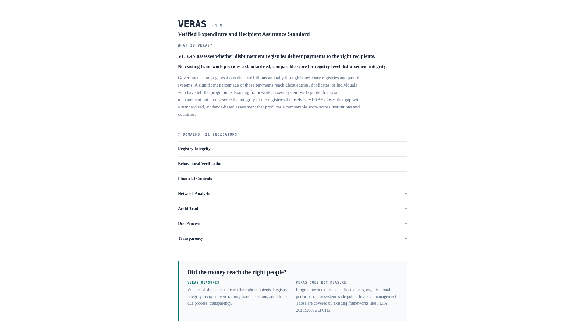 website screenshot of https://verasfoundation.pages.dev/