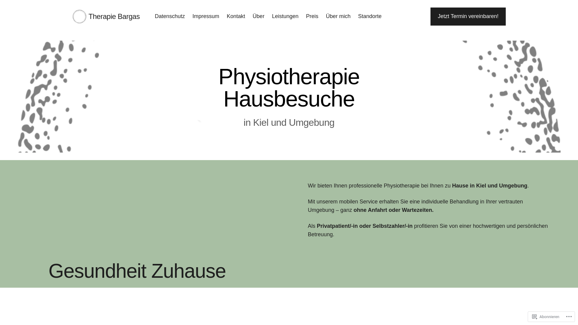 website screenshot of https://therapiebargas.de/