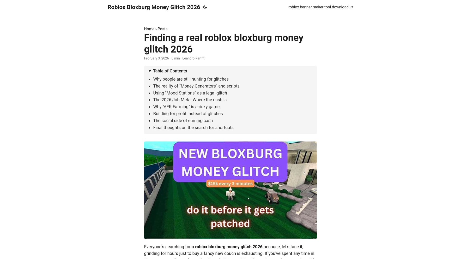 website screenshot of https://roblox-bloxburg-money-glitch-2026.pages.dev/