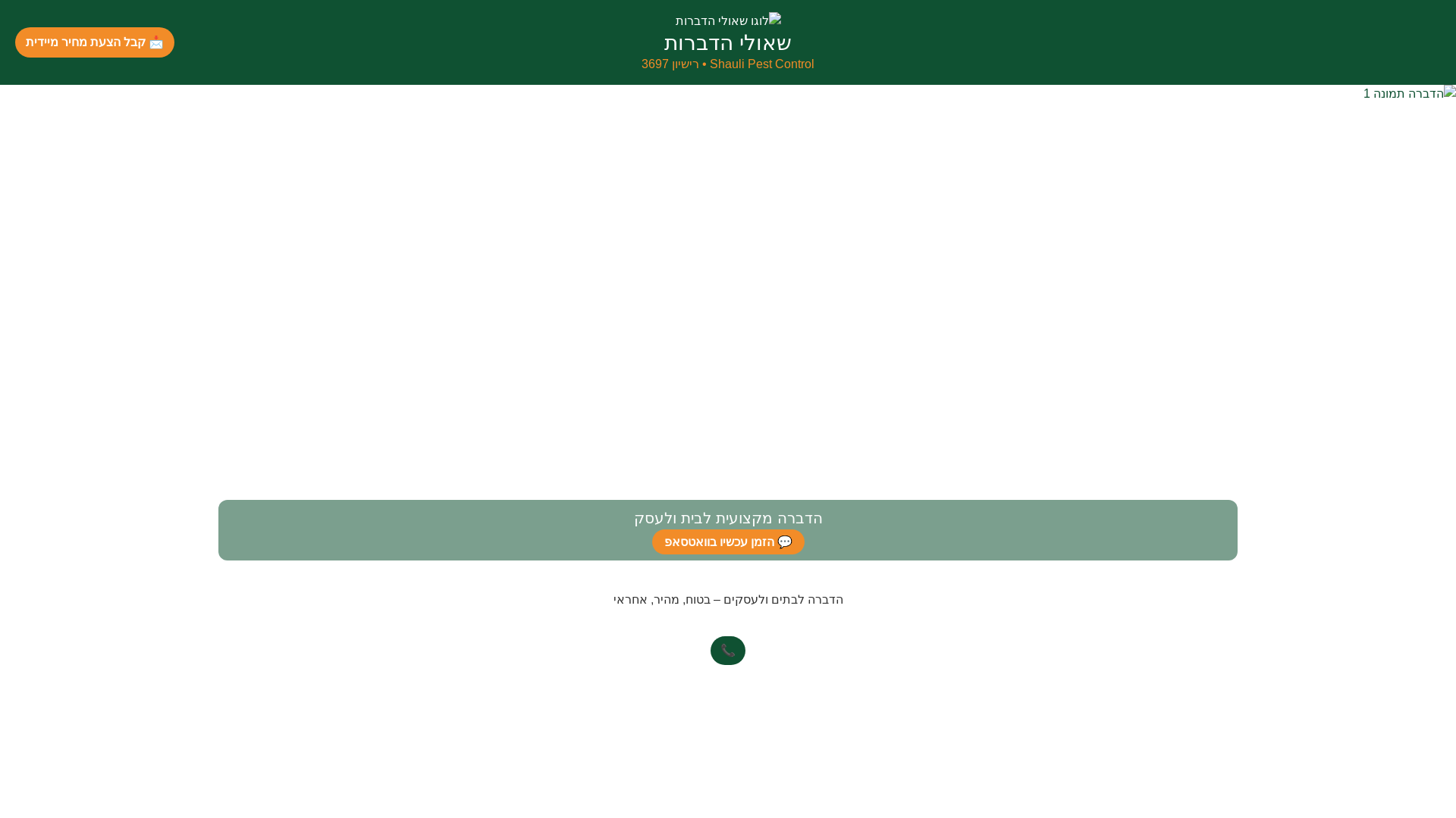 website screenshot of https://shaulipest.co.il/