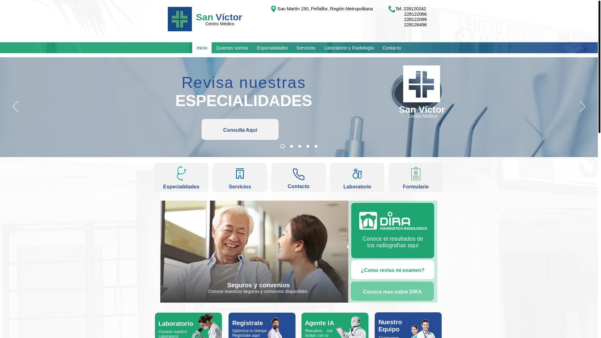 website screenshot of https://centromedicoalasalud.com/