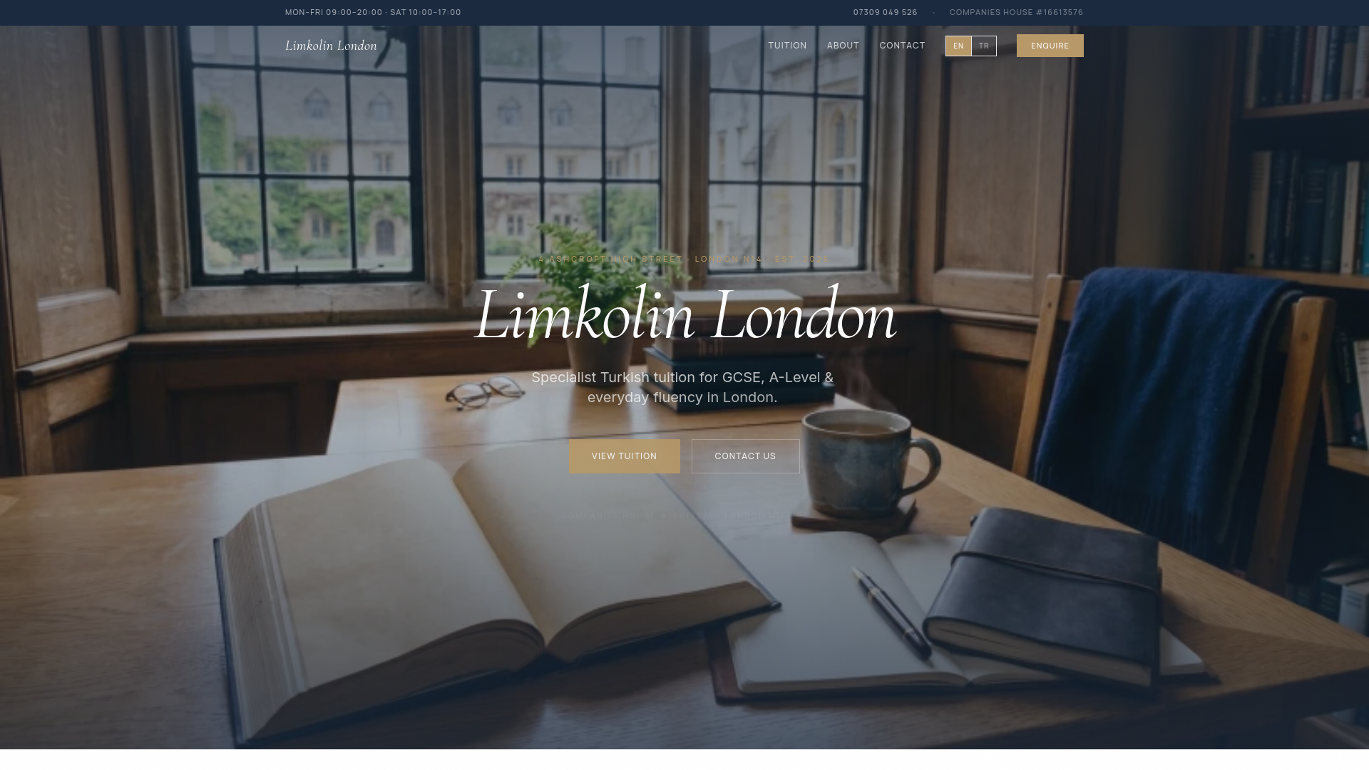 website screenshot of https://limkolinlondon.co.uk/