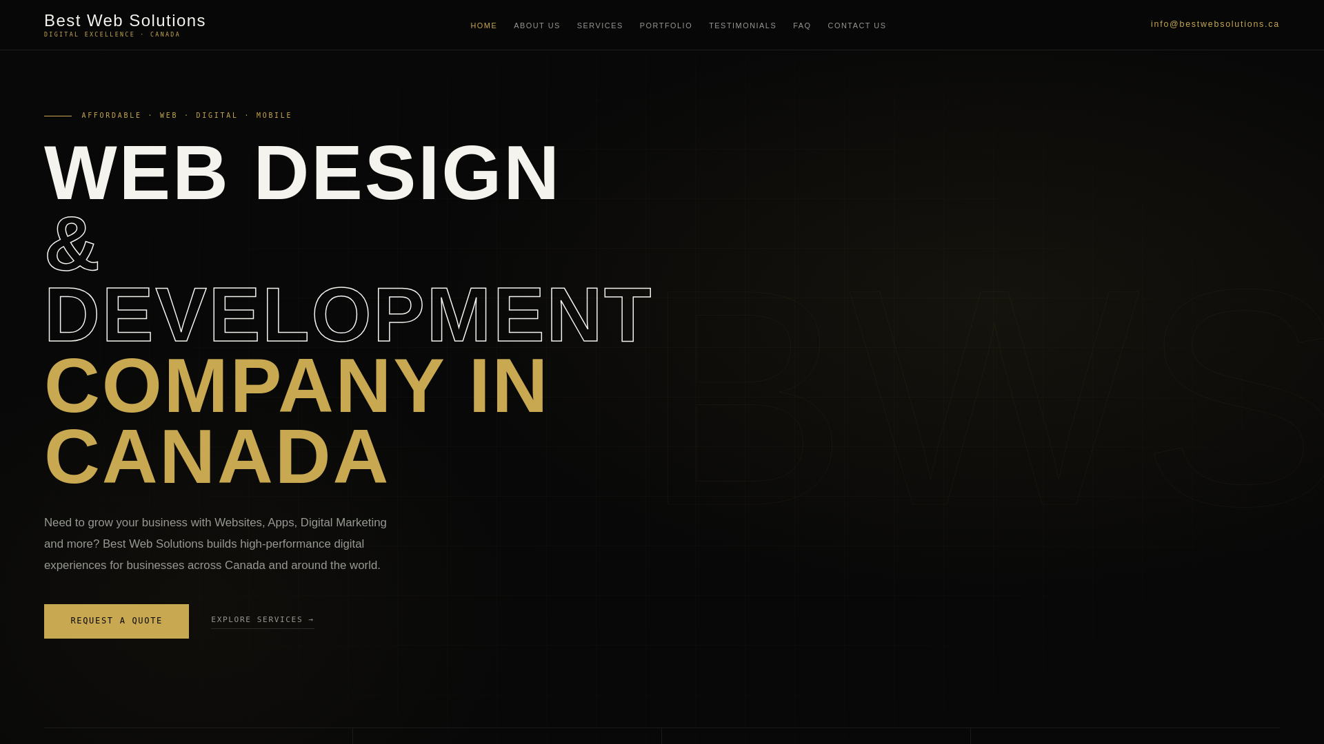 website screenshot of https://bestwebsolutions.ca