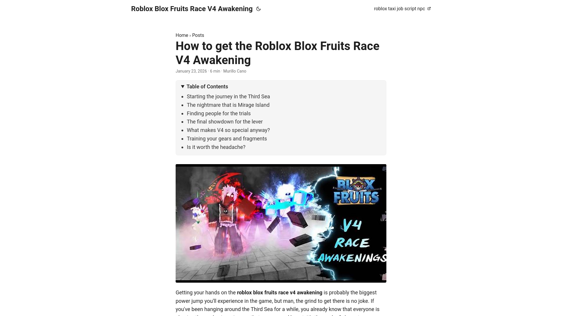website screenshot of https://roblox-blox-fruits-race-v4-awakening.pages.dev/