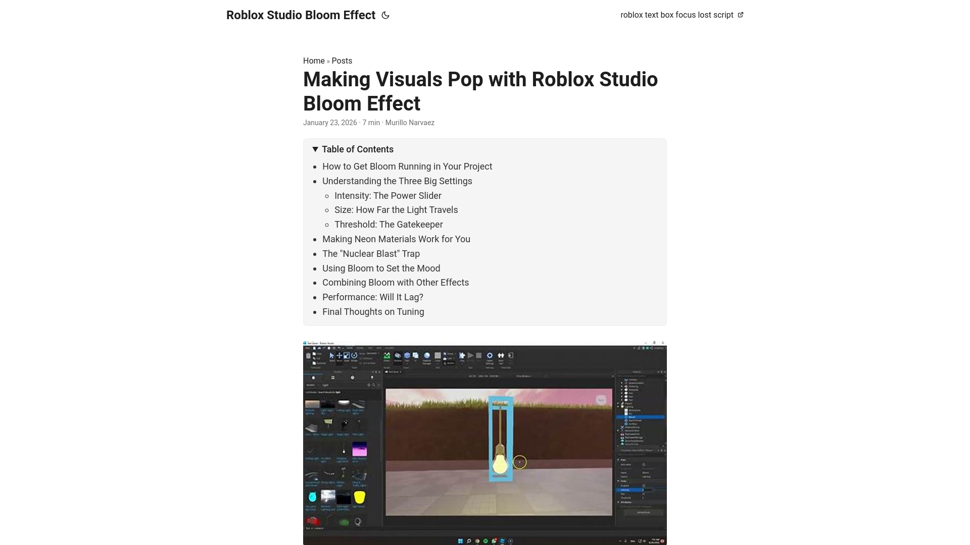 website screenshot of https://roblox-studio-bloom-effect.pages.dev/