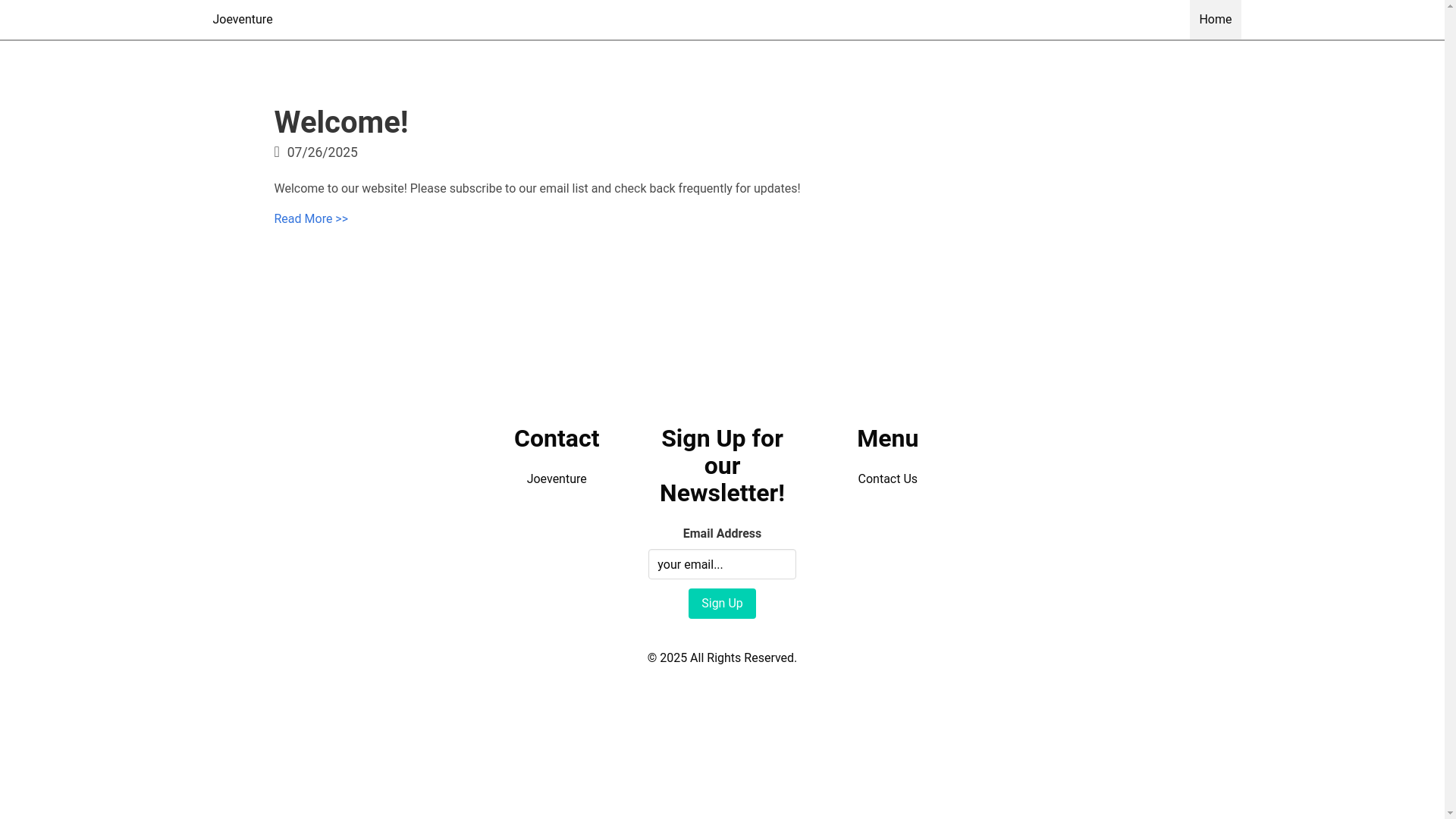 website screenshot of https://joe-venture.com/