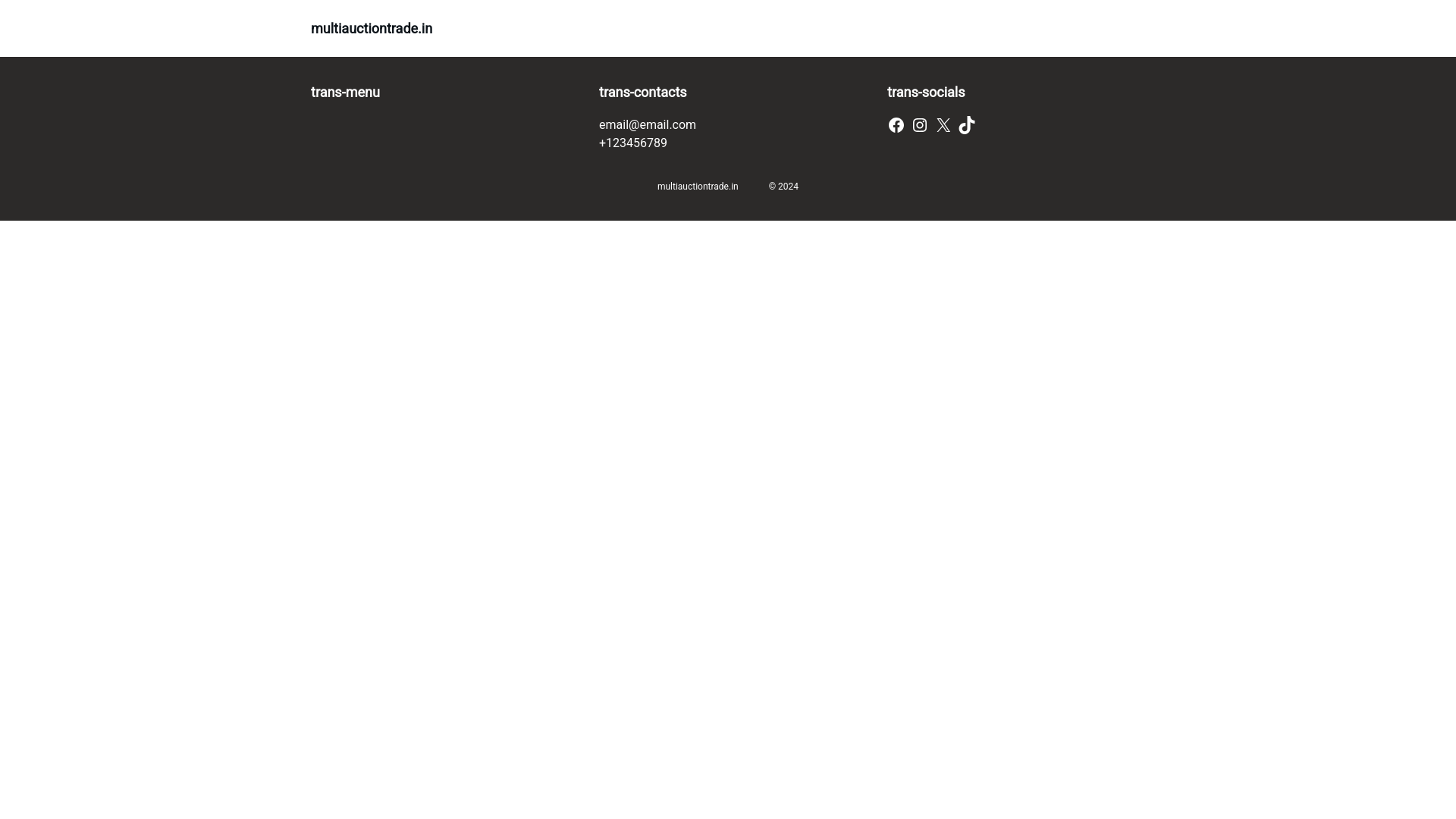 website screenshot of https://multiauctiontrade.in/