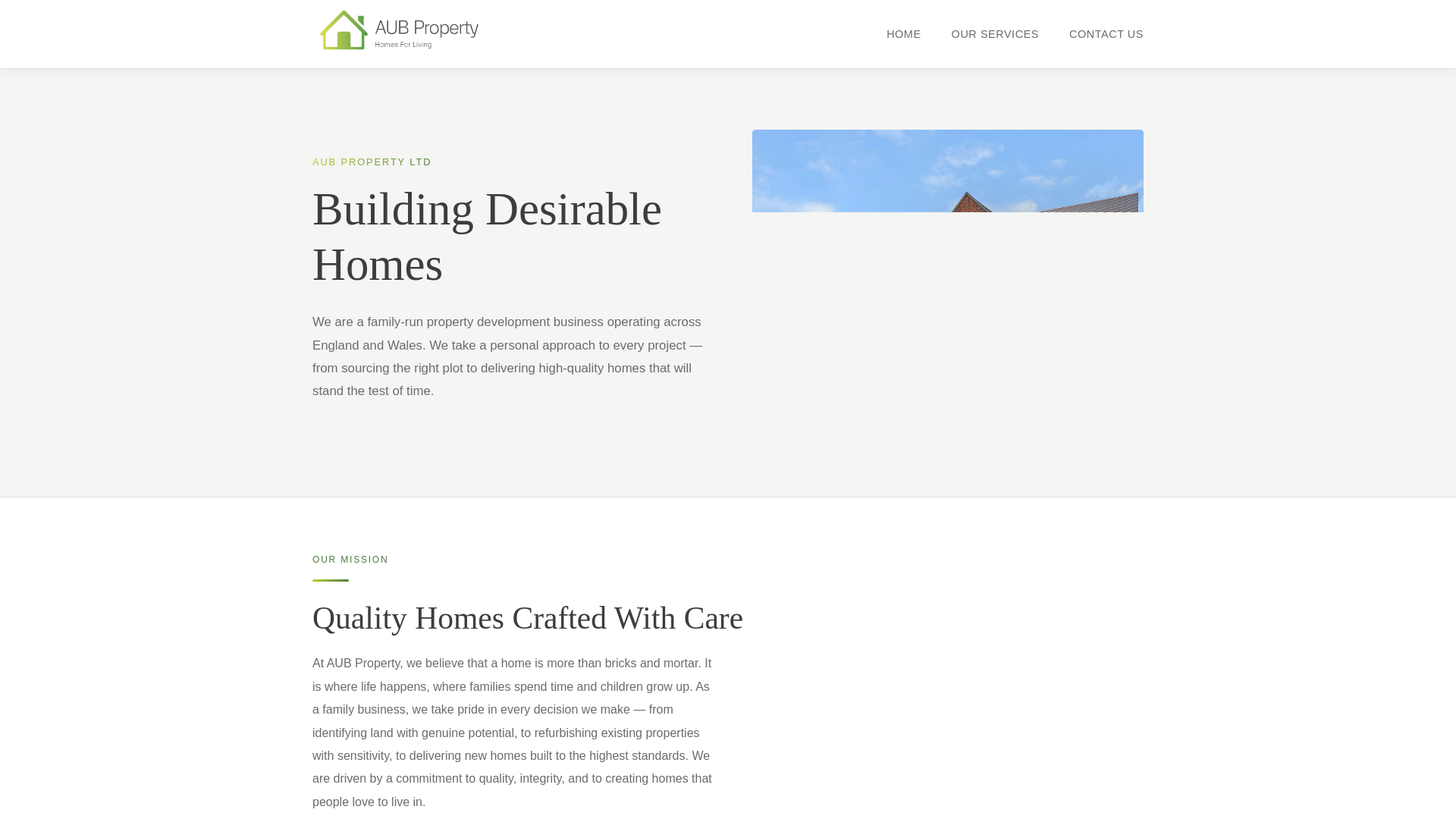 website screenshot of https://aubproperty.com