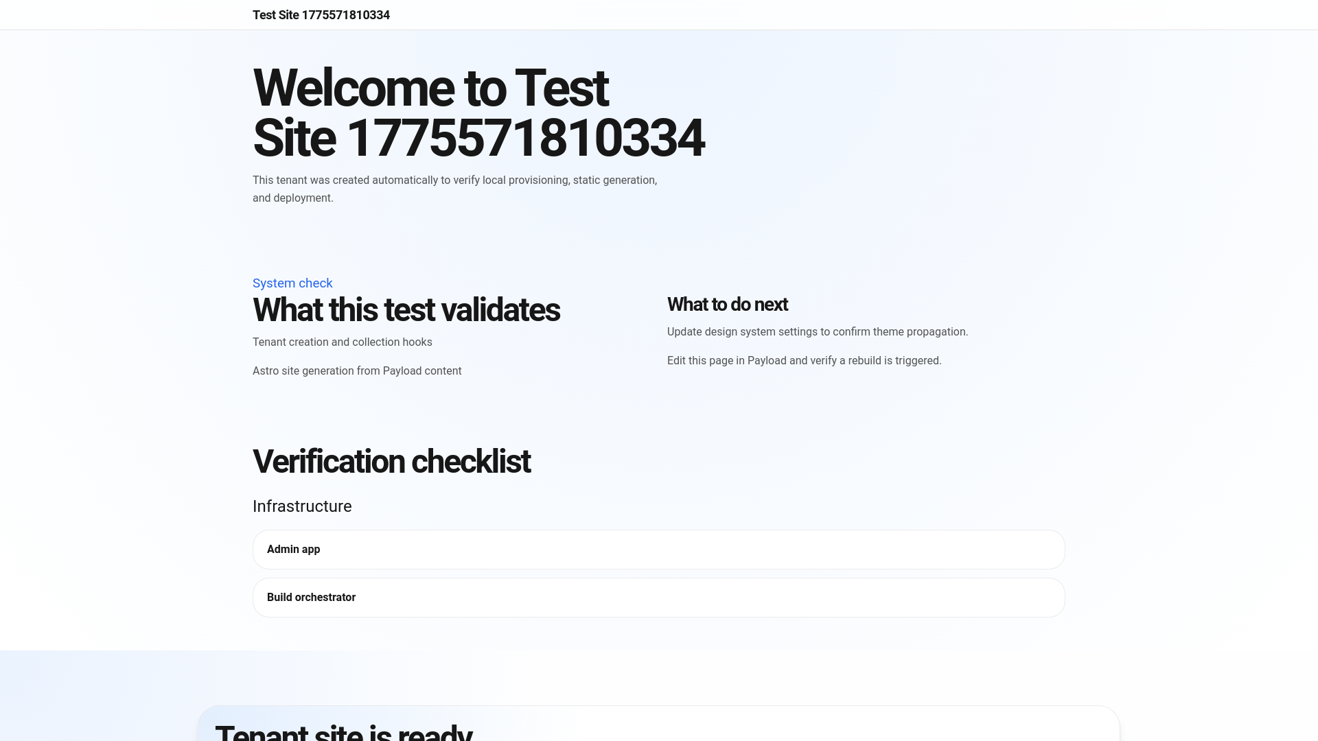 website screenshot of https://tenant-69d51362100eed1e7adbfe74.pages.dev/