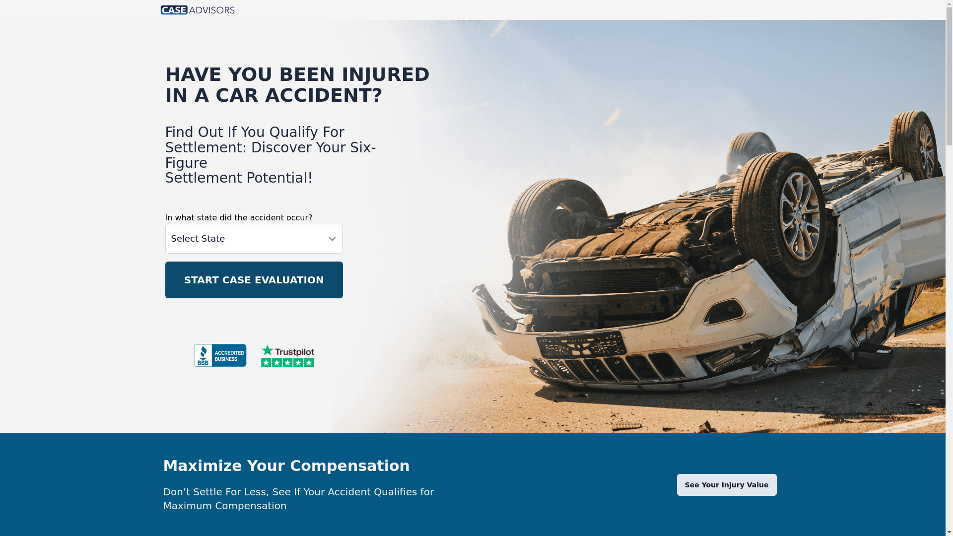 website screenshot of https://thecaseadvisors.org/