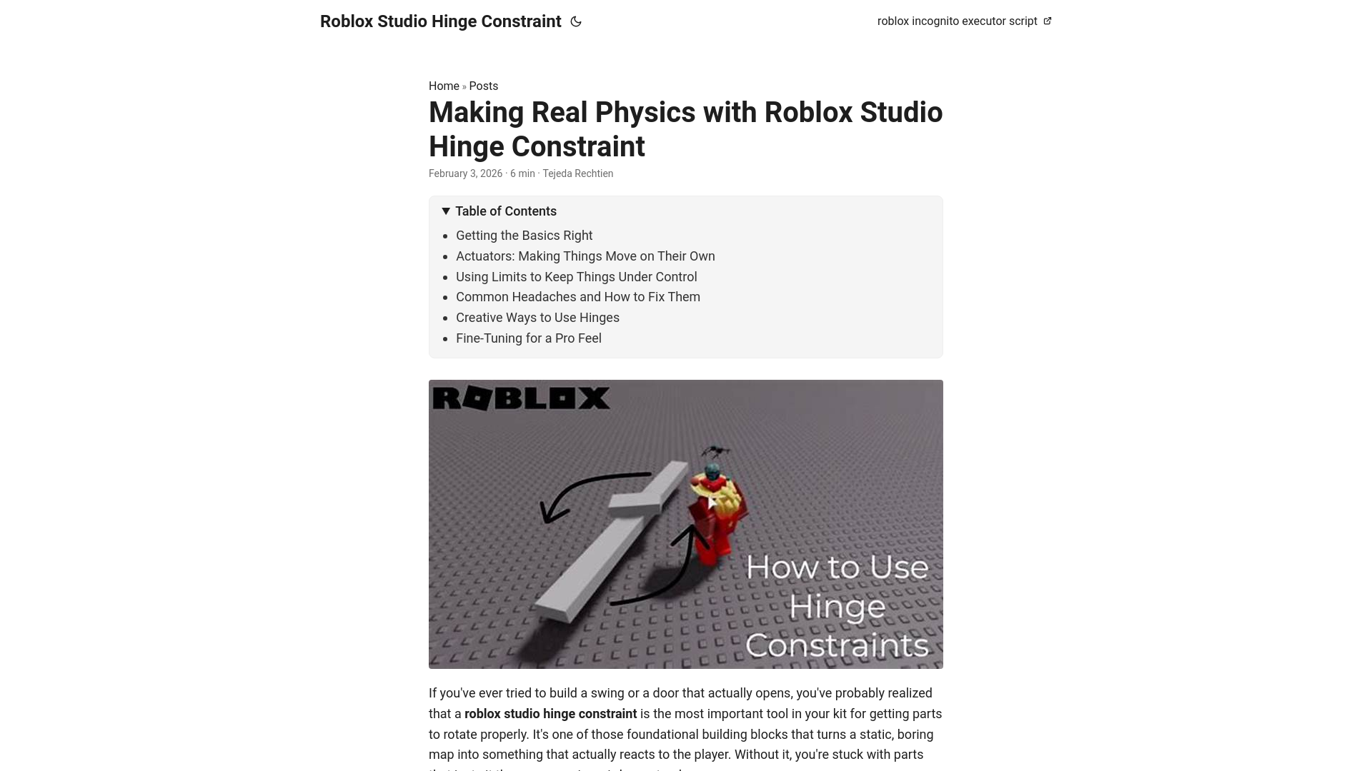 website screenshot of https://roblox-studio-hinge-constraint.pages.dev/