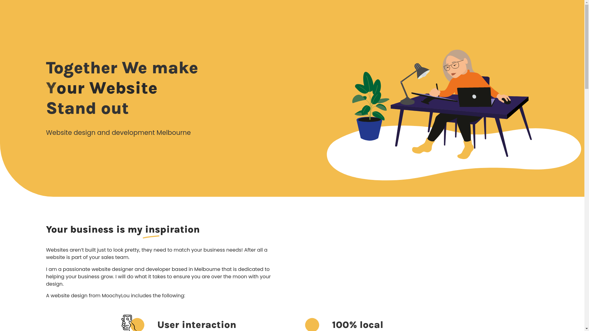 website screenshot of https://moochyloudesigns.online/