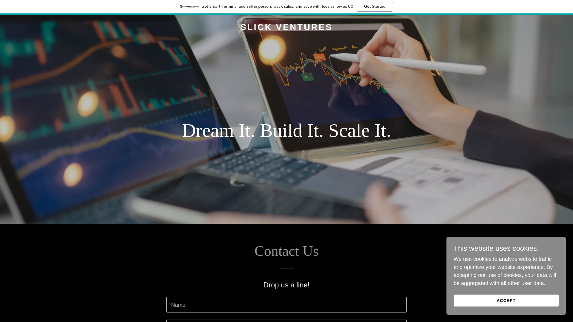 website screenshot of https://slickventuresllc.com/