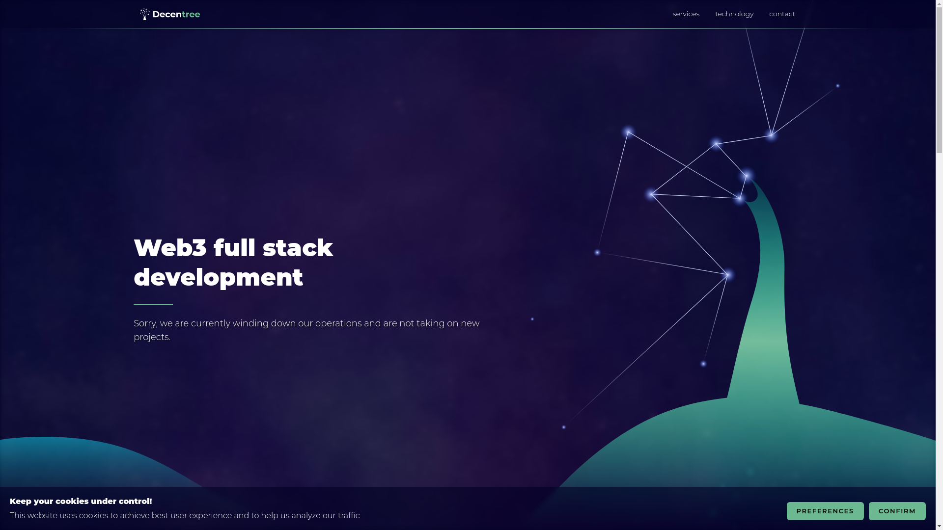 website screenshot of https://decentree.pages.dev/