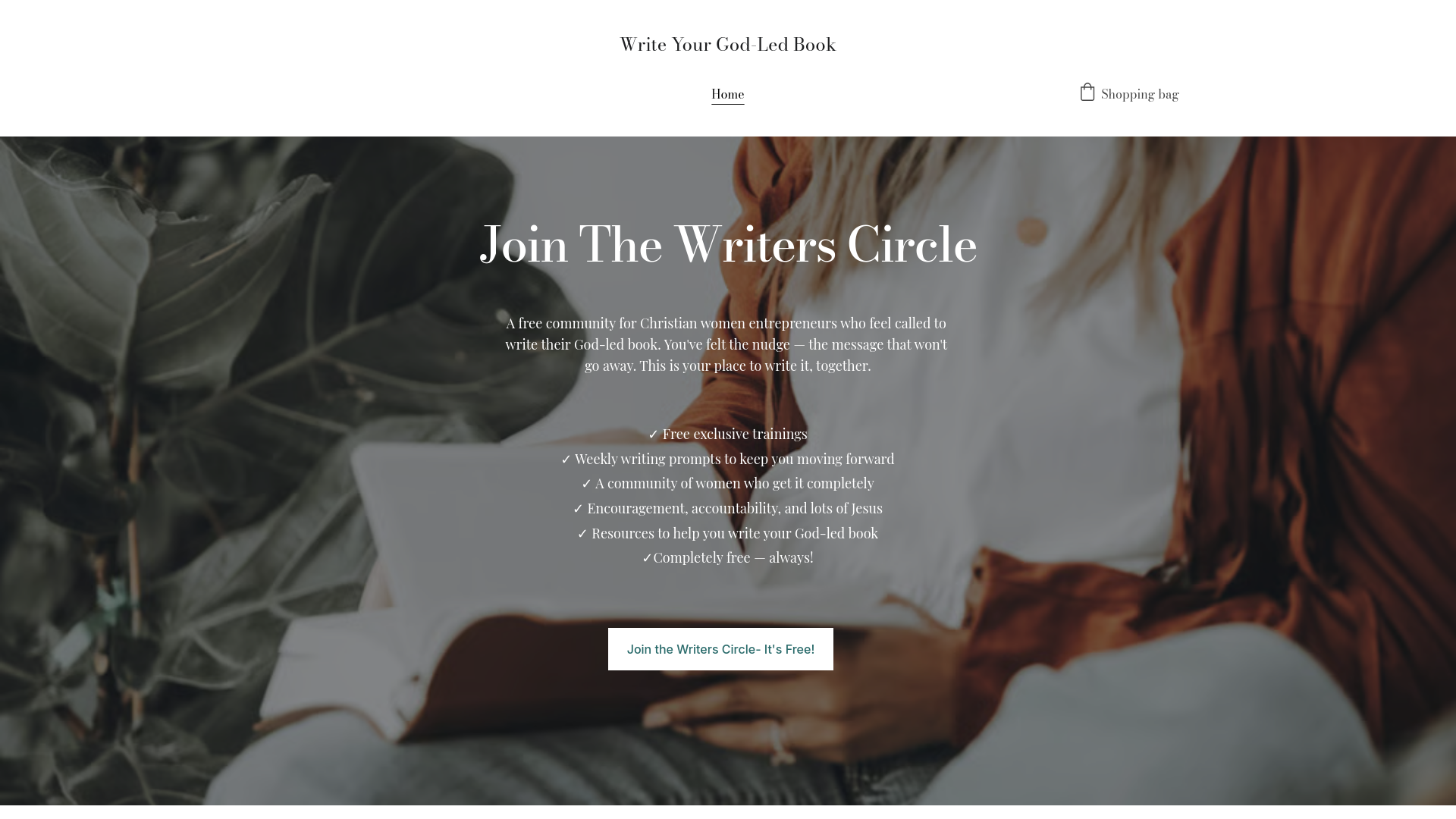 website screenshot of https://writingyourgodledbook.com/