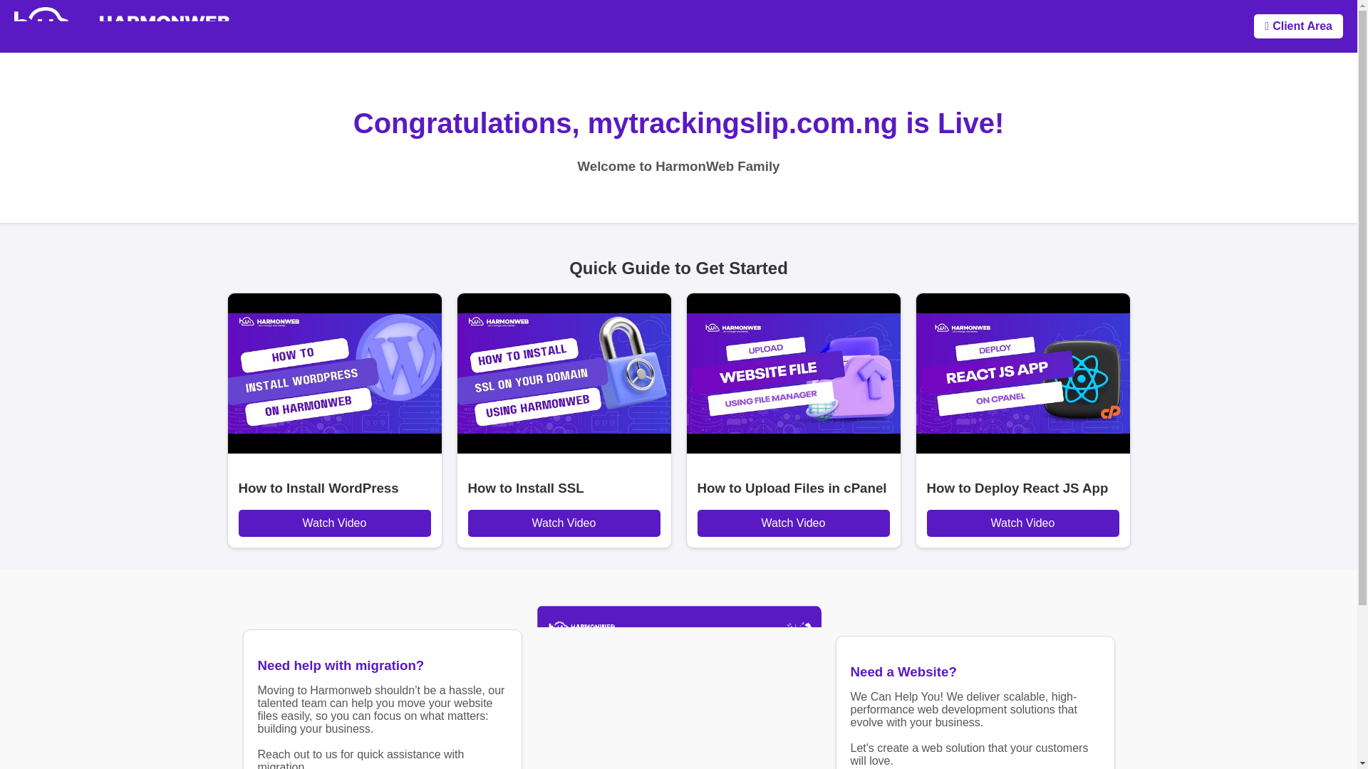 website screenshot of https://mytrackingslip.com.ng/