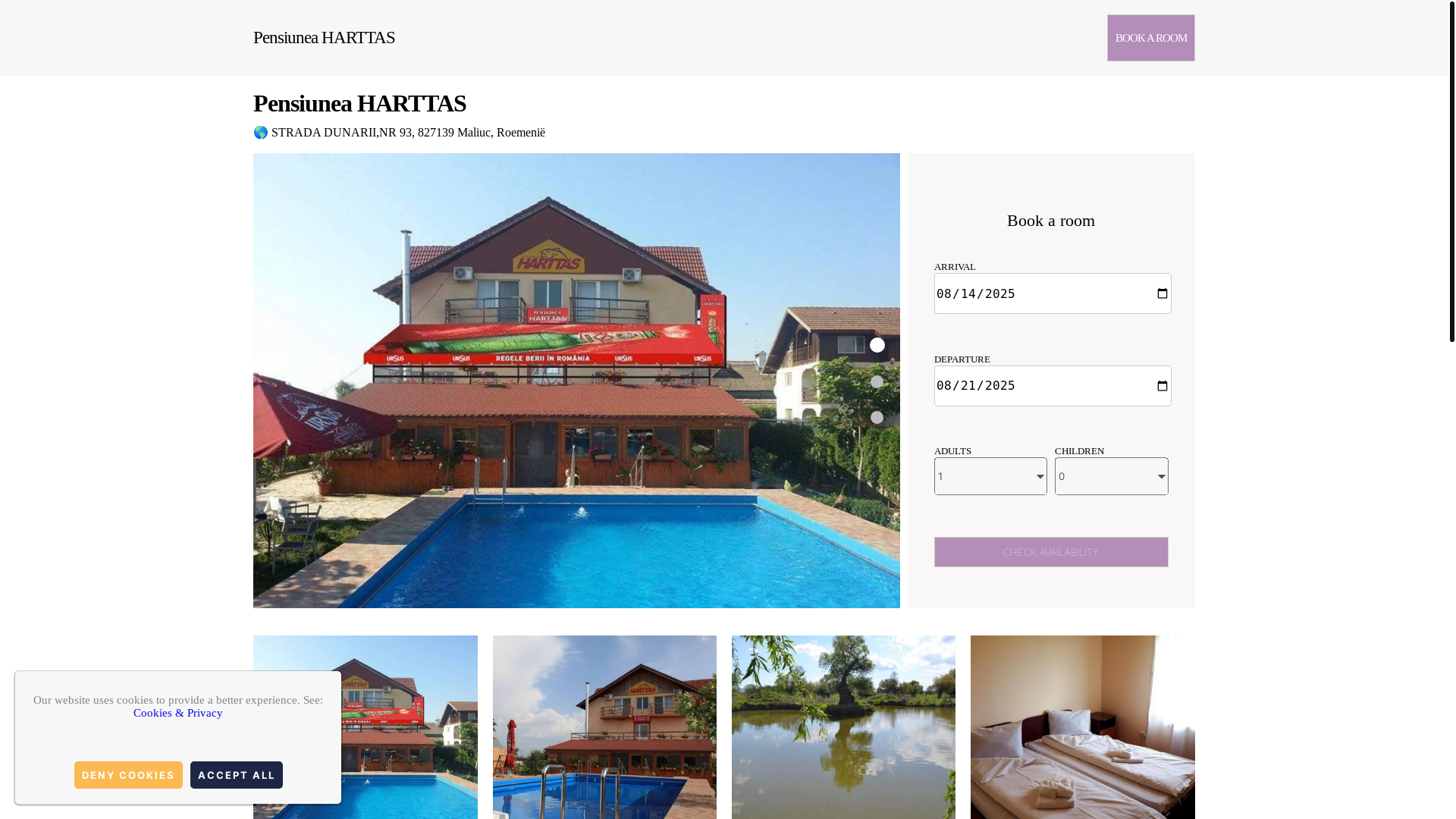 website screenshot of https://pensiunea-harttas.com.es/