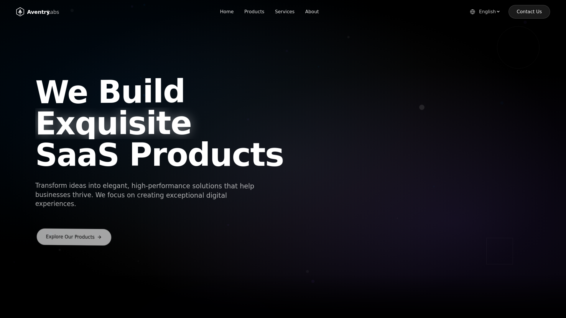 website screenshot of https://aventrylabs.org/