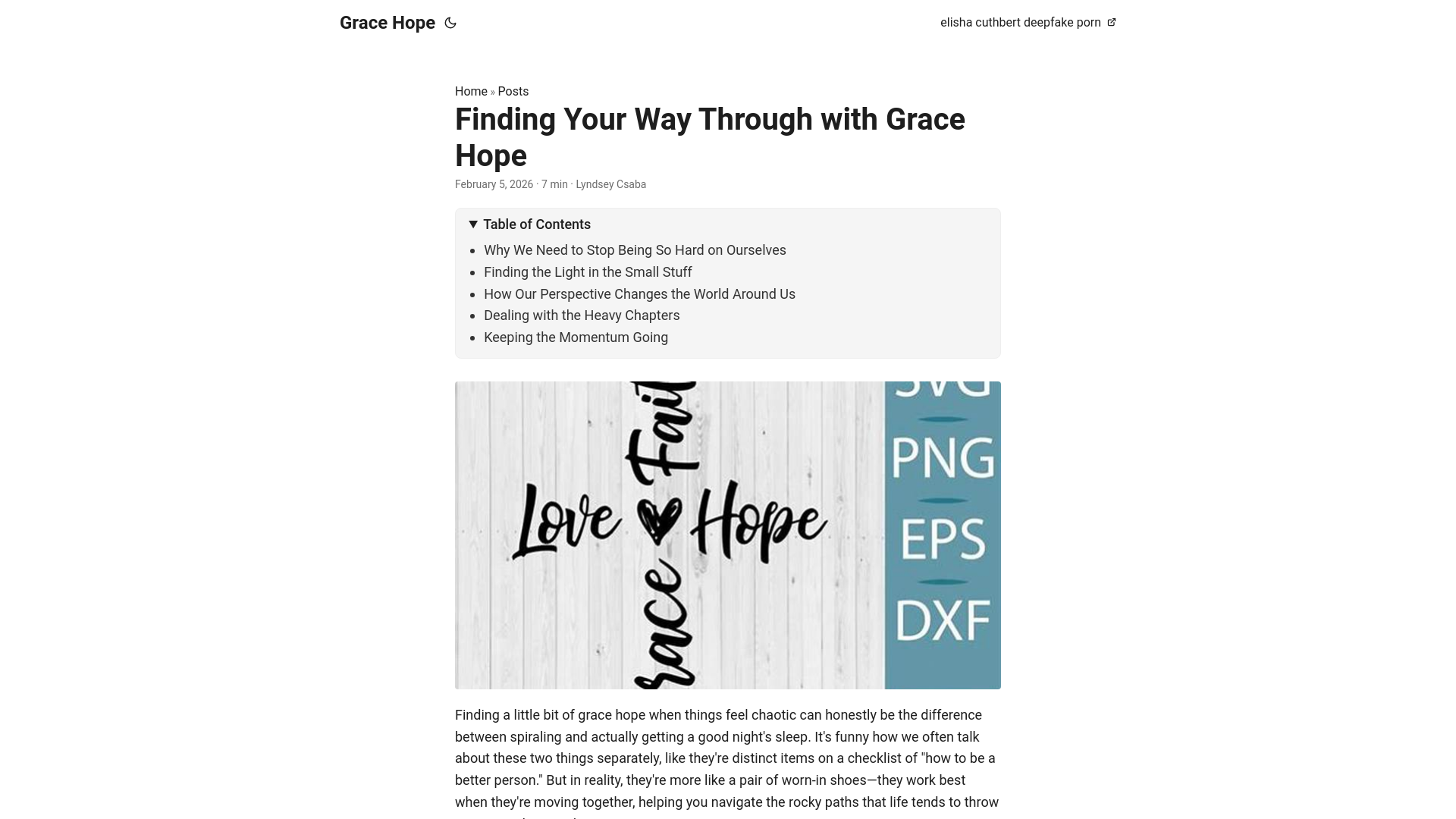 website screenshot of https://grace-hope.pages.dev/