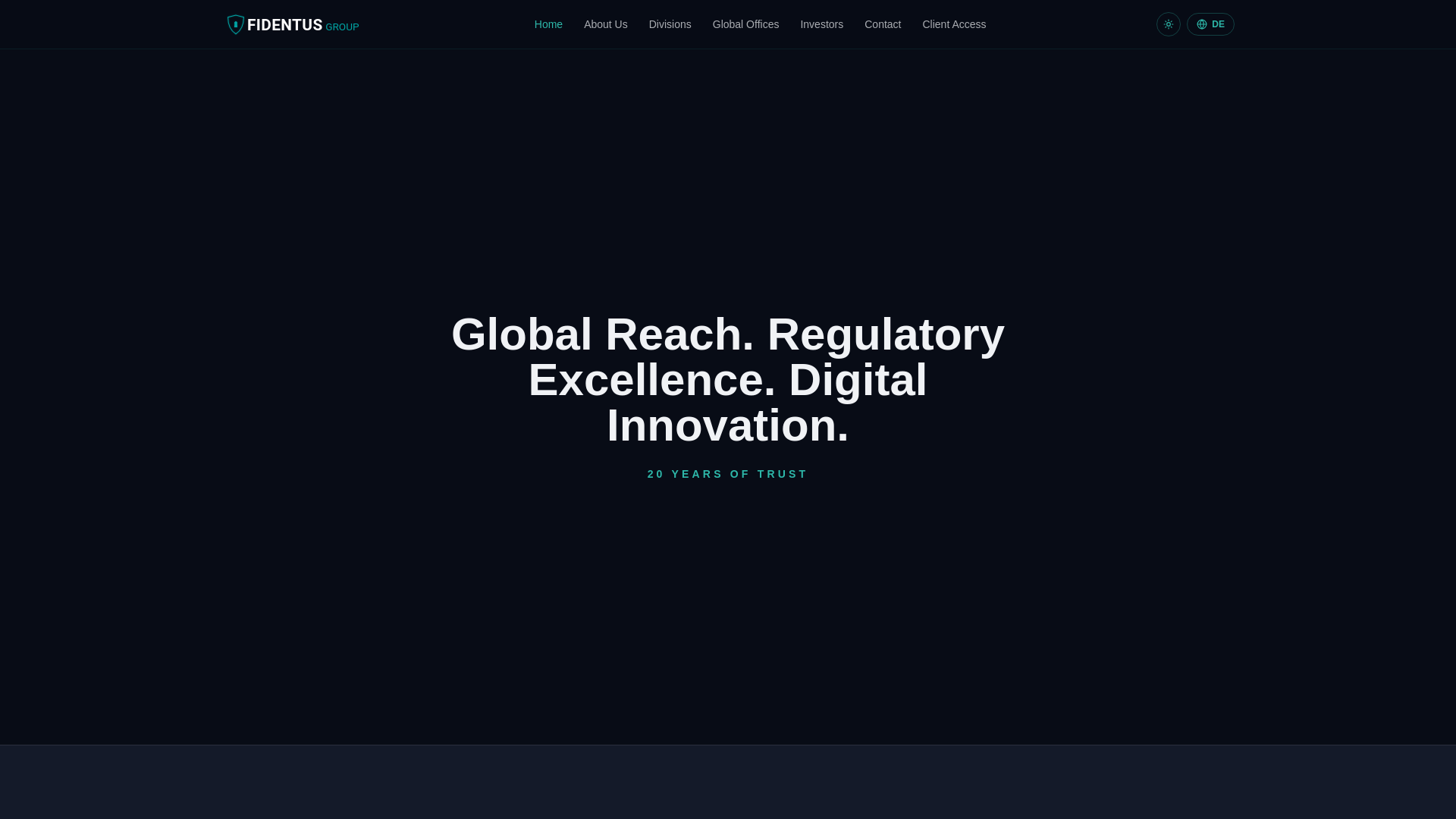 website screenshot of https://fidentus.capital