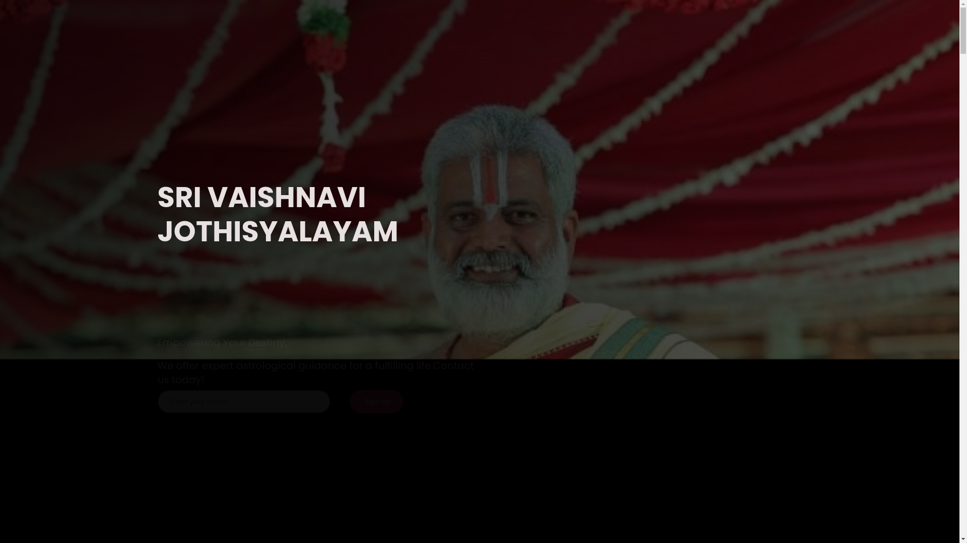 website screenshot of https://srivaishnavijoytishyam.com/