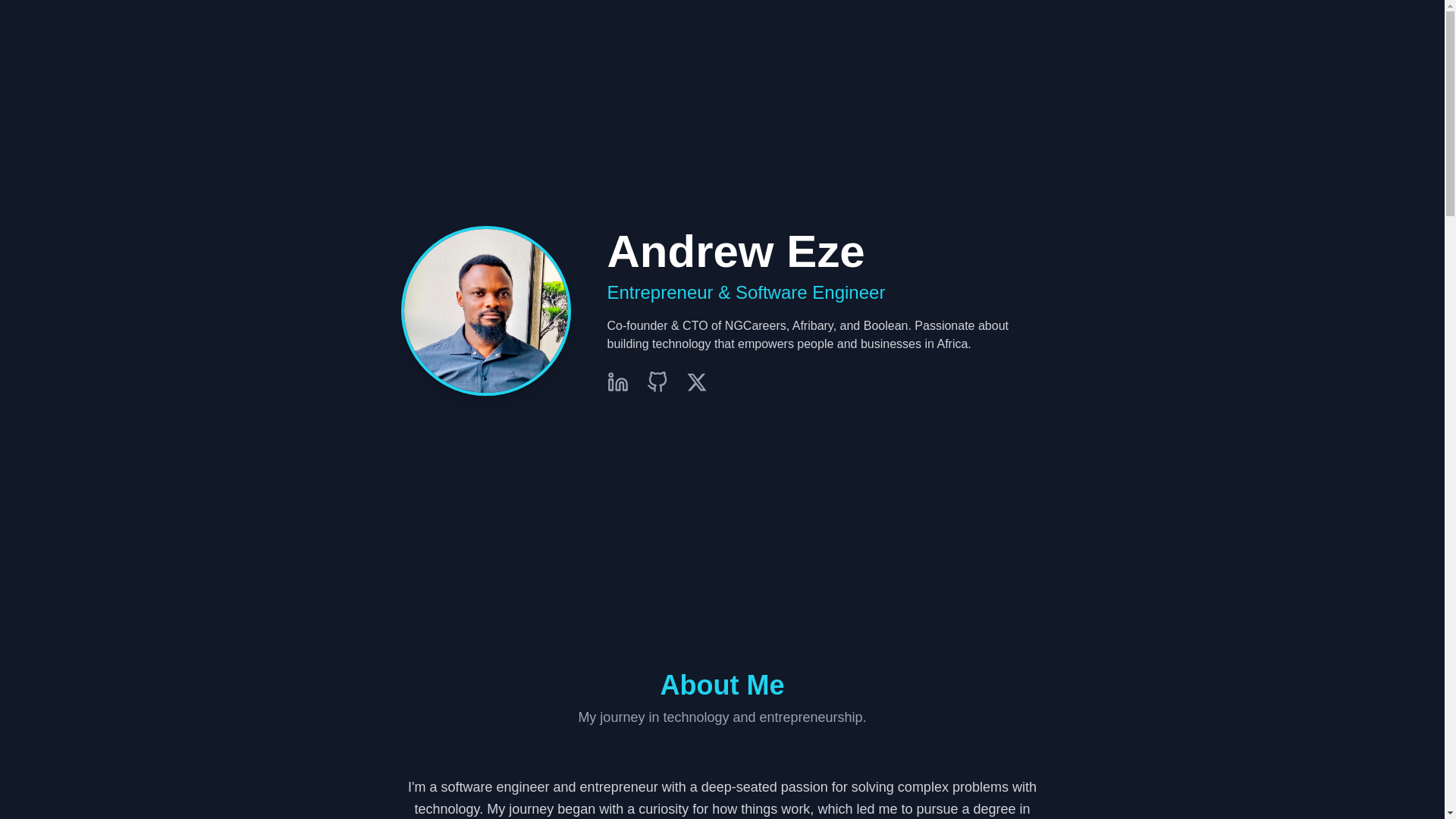 website screenshot of https://andreweze.pages.dev/