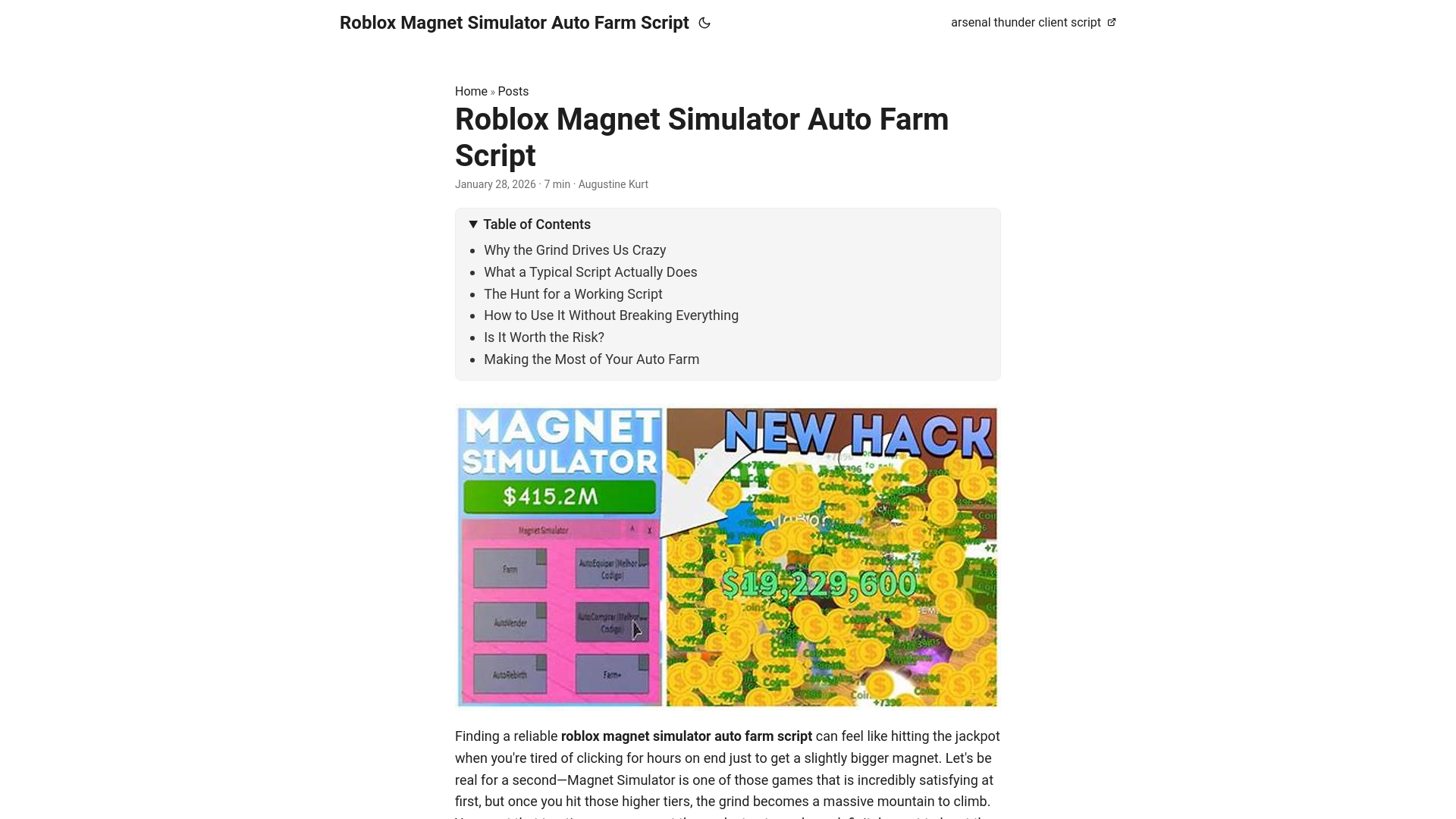 website screenshot of https://robloxmagnetsimulatorautofarmscript.pages.dev/