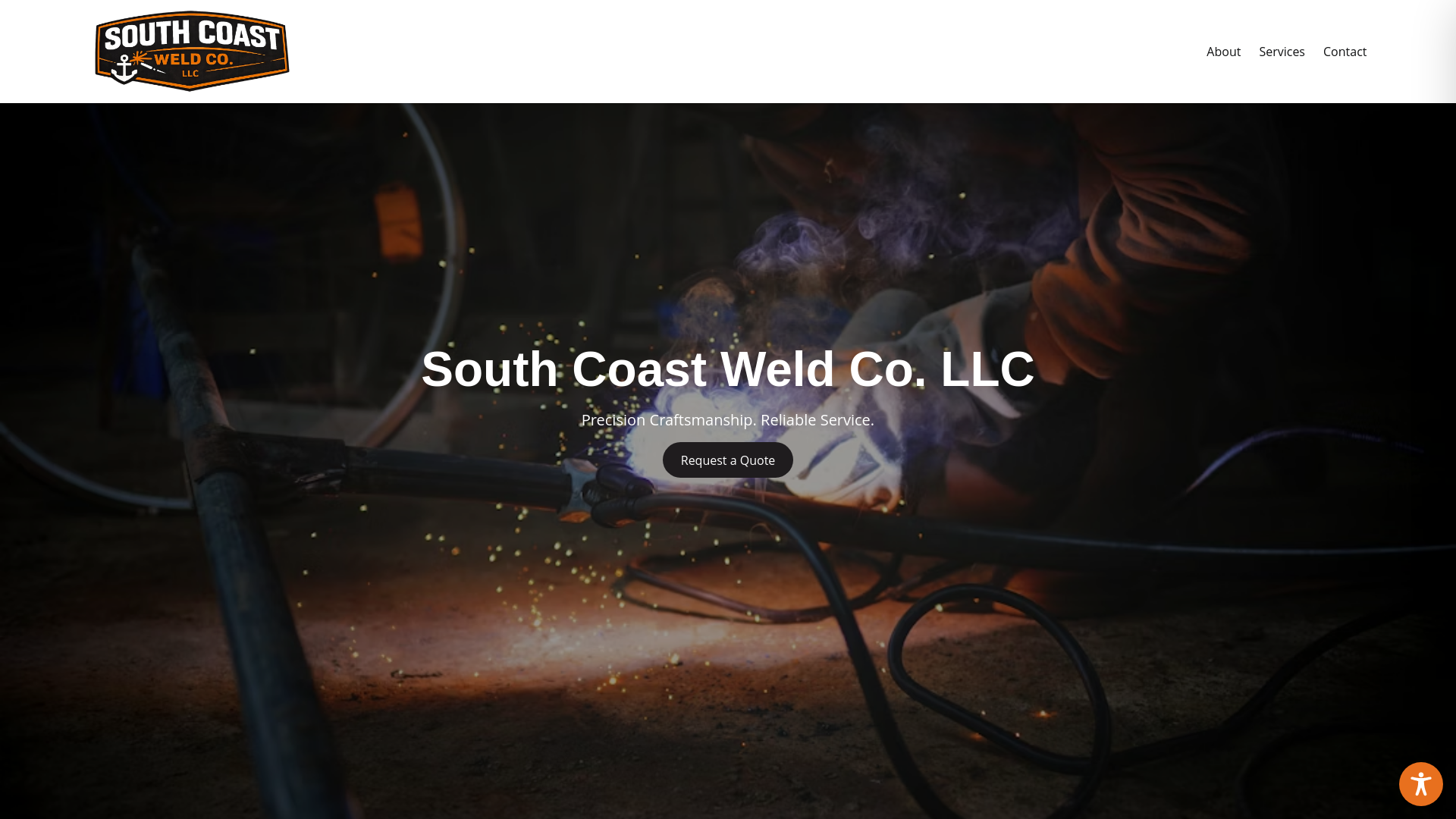 website screenshot of https://southcoastweldco.com