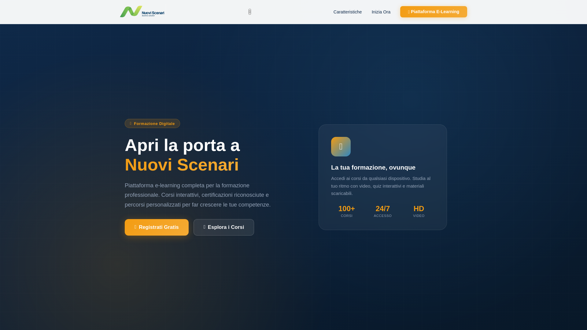 website screenshot of https://nuovi-scenari.it/