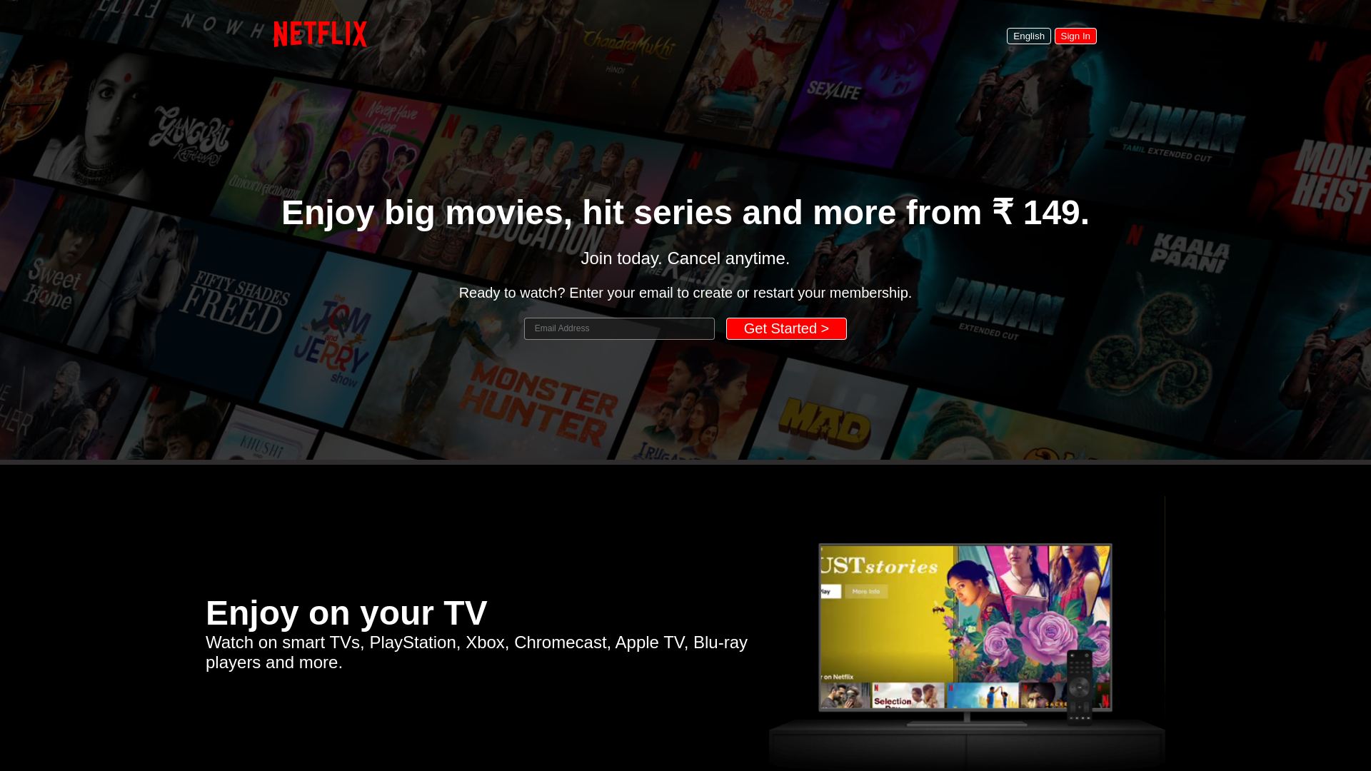 website screenshot of https://netflix-clone-plum-two.vercel.app