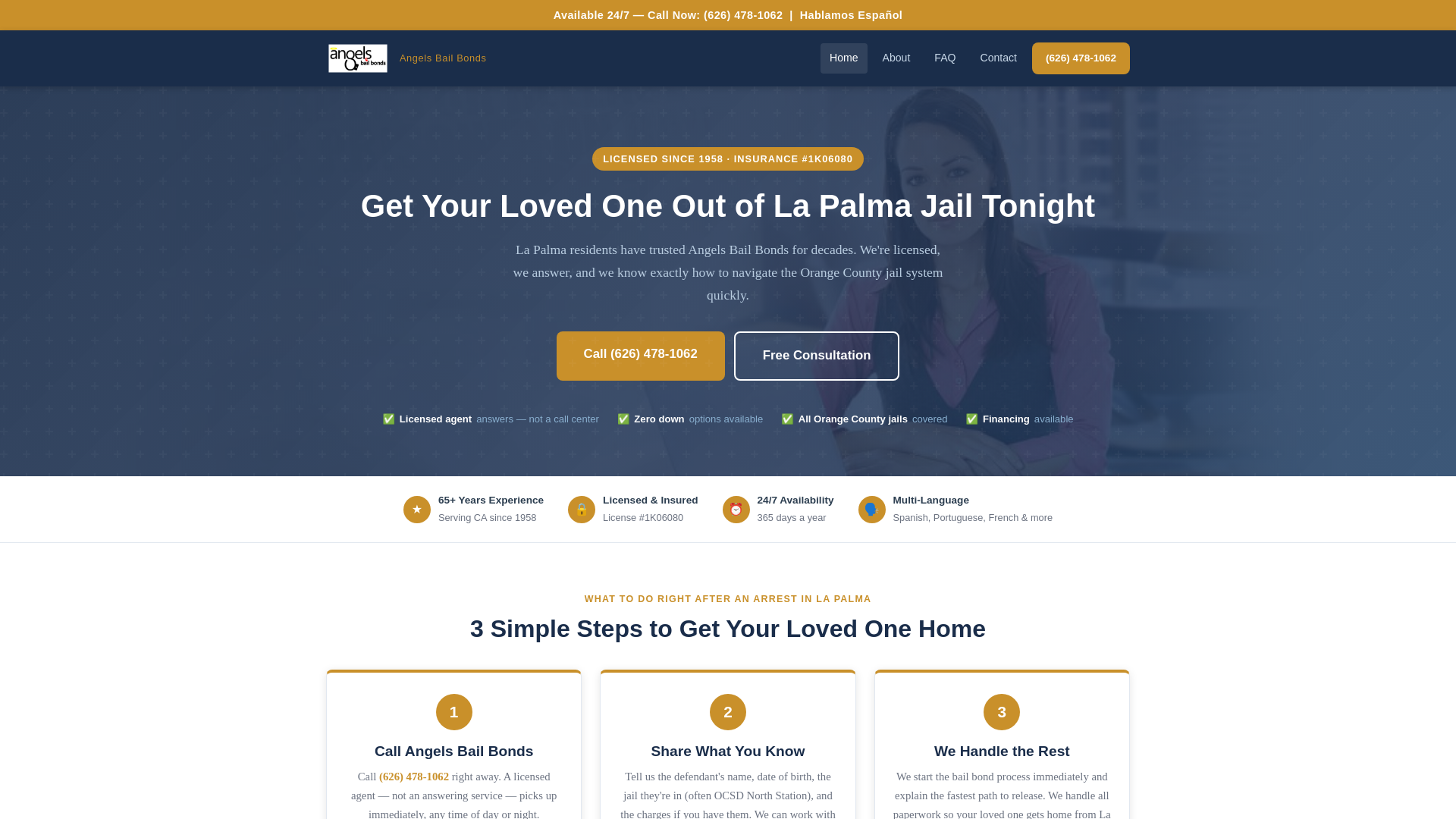 website screenshot of https://bailbondlapalma.pages.dev/